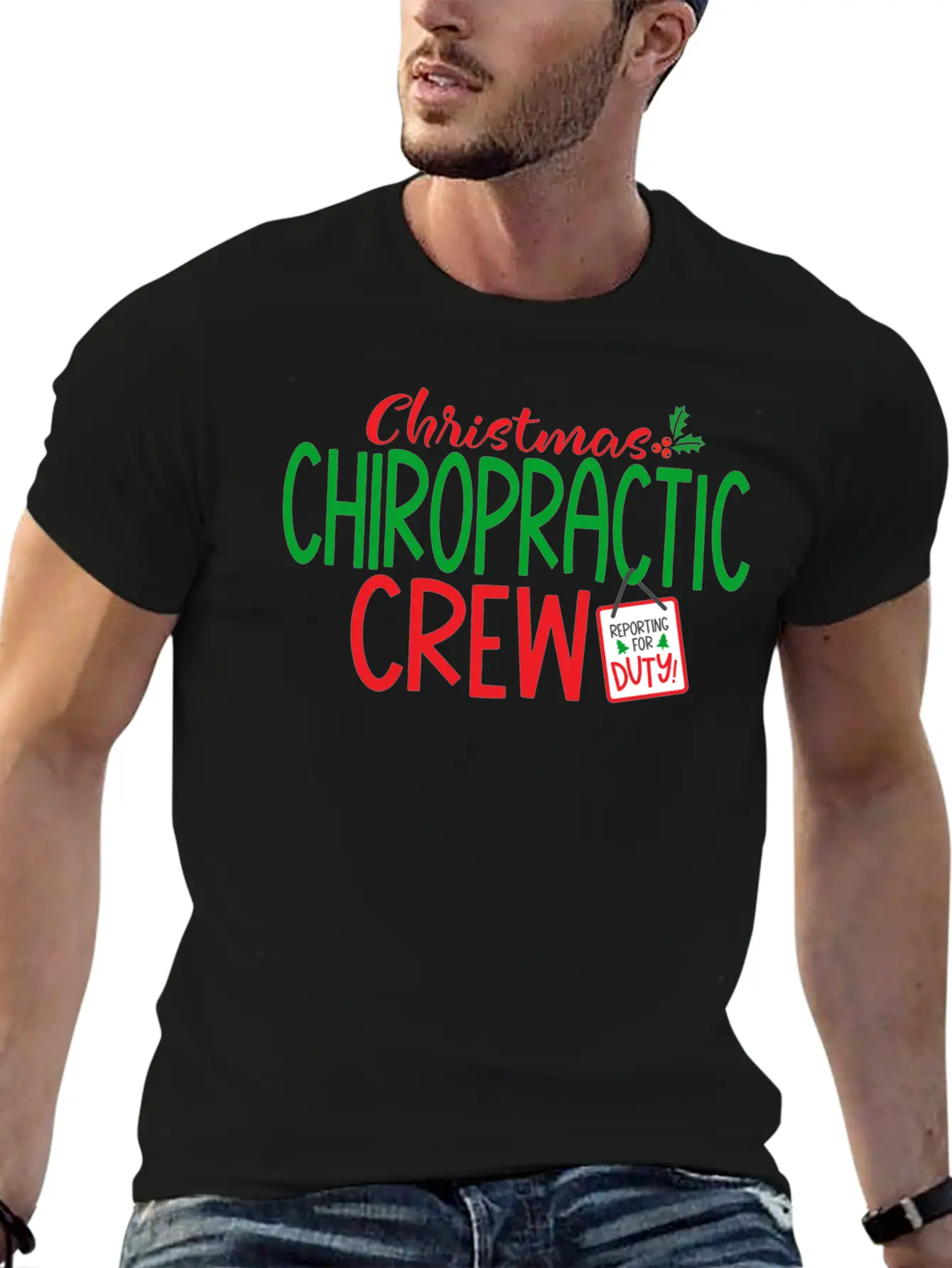 Christmas Chiropractor, Chiropractic Classic Cotton Tee – Unisex Comfort For Any Season