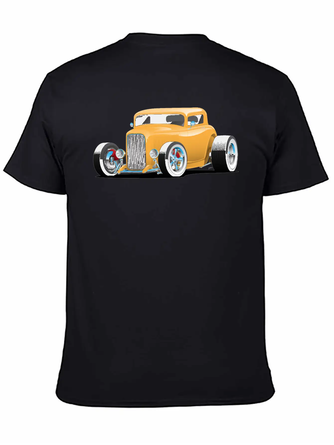 Classic American 32 Hotrod Car Illustration Casual Graphic T-Shirt – Simple And Comfortable Daily Wear