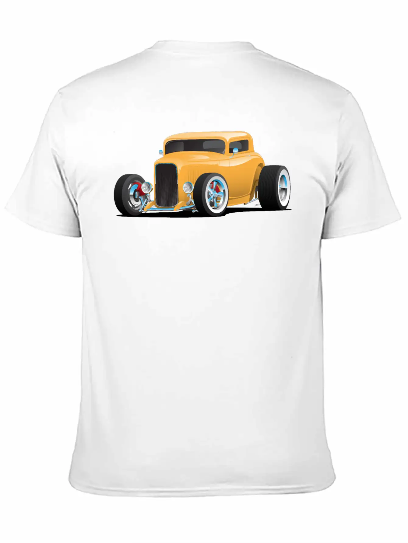 Classic American 32 Hotrod Car Illustration Casual Graphic T-Shirt – Simple And Comfortable Daily Wear