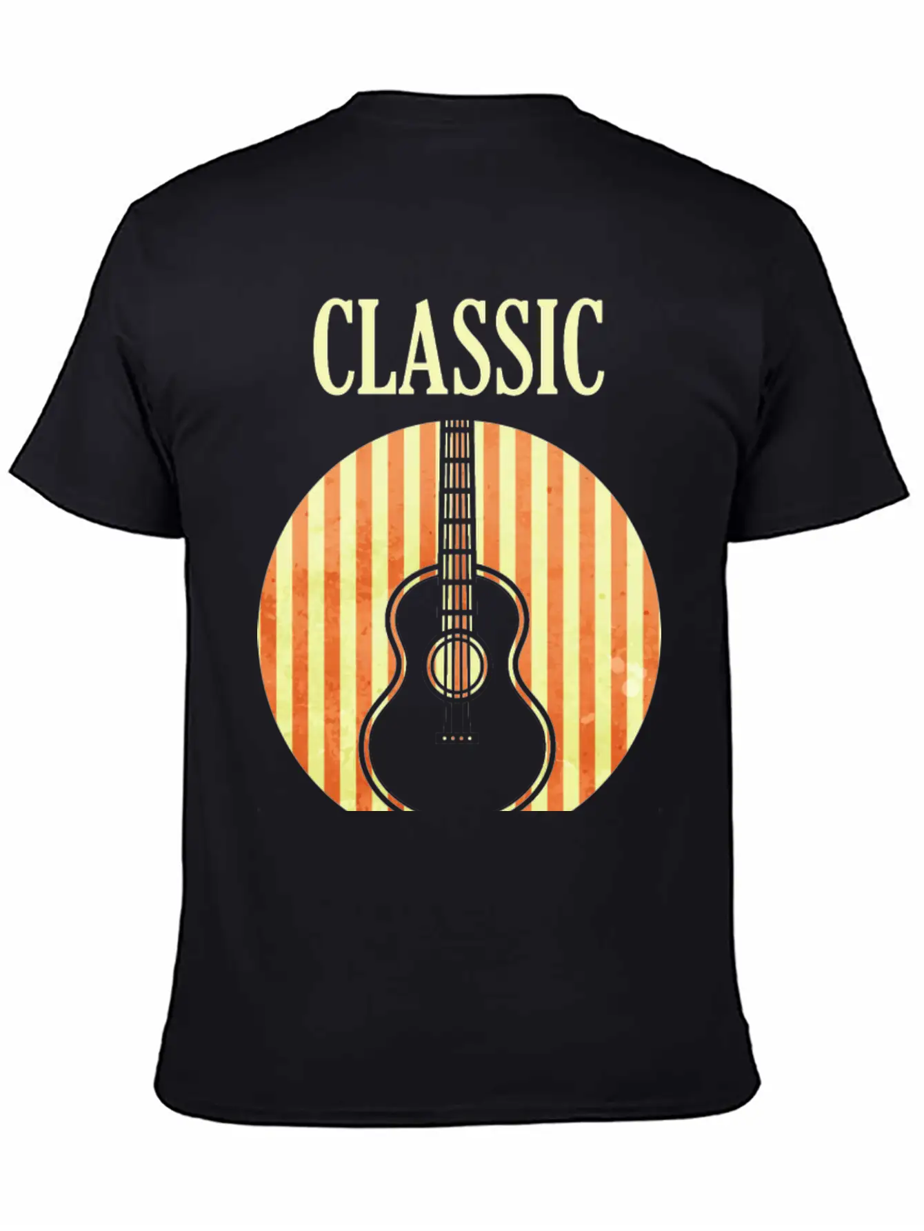 Classical Guitar And Also Blues Casual Graphic T-Shirt – Simple And Comfortable Daily Wear