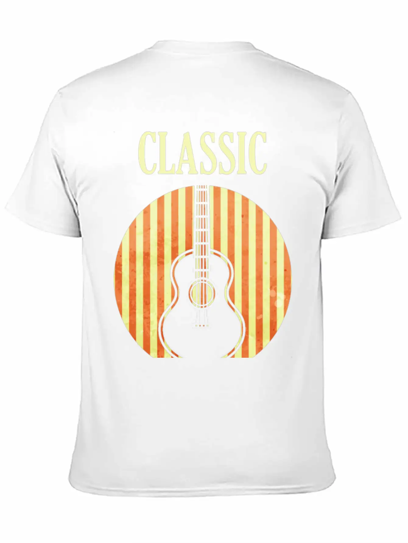 Classical Guitar And Also Blues Casual Graphic T-Shirt – Simple And Comfortable Daily Wear