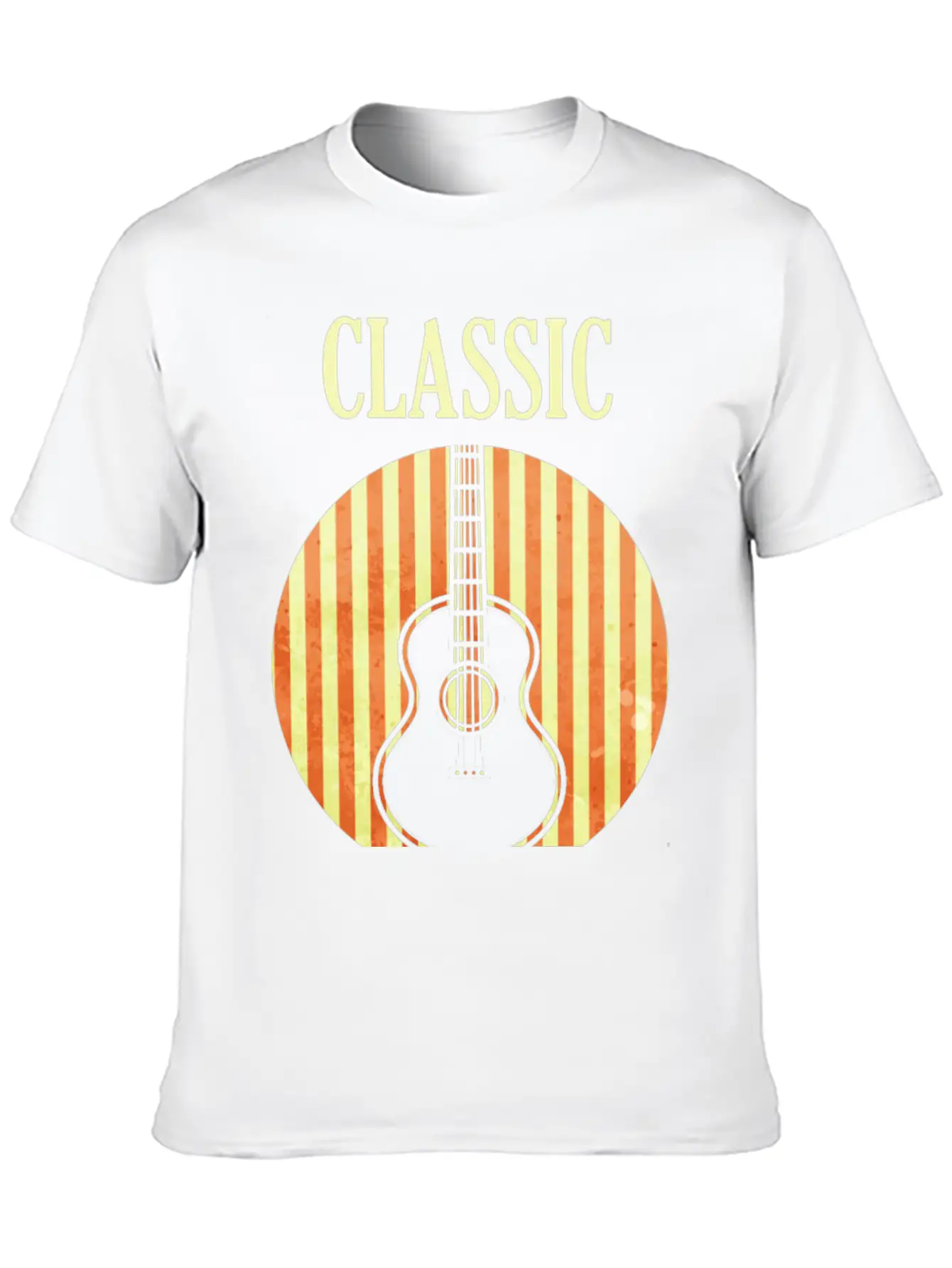 Classical Guitar And Also Blues Casual Graphic T-Shirt – Simple And Comfortable Daily Wear