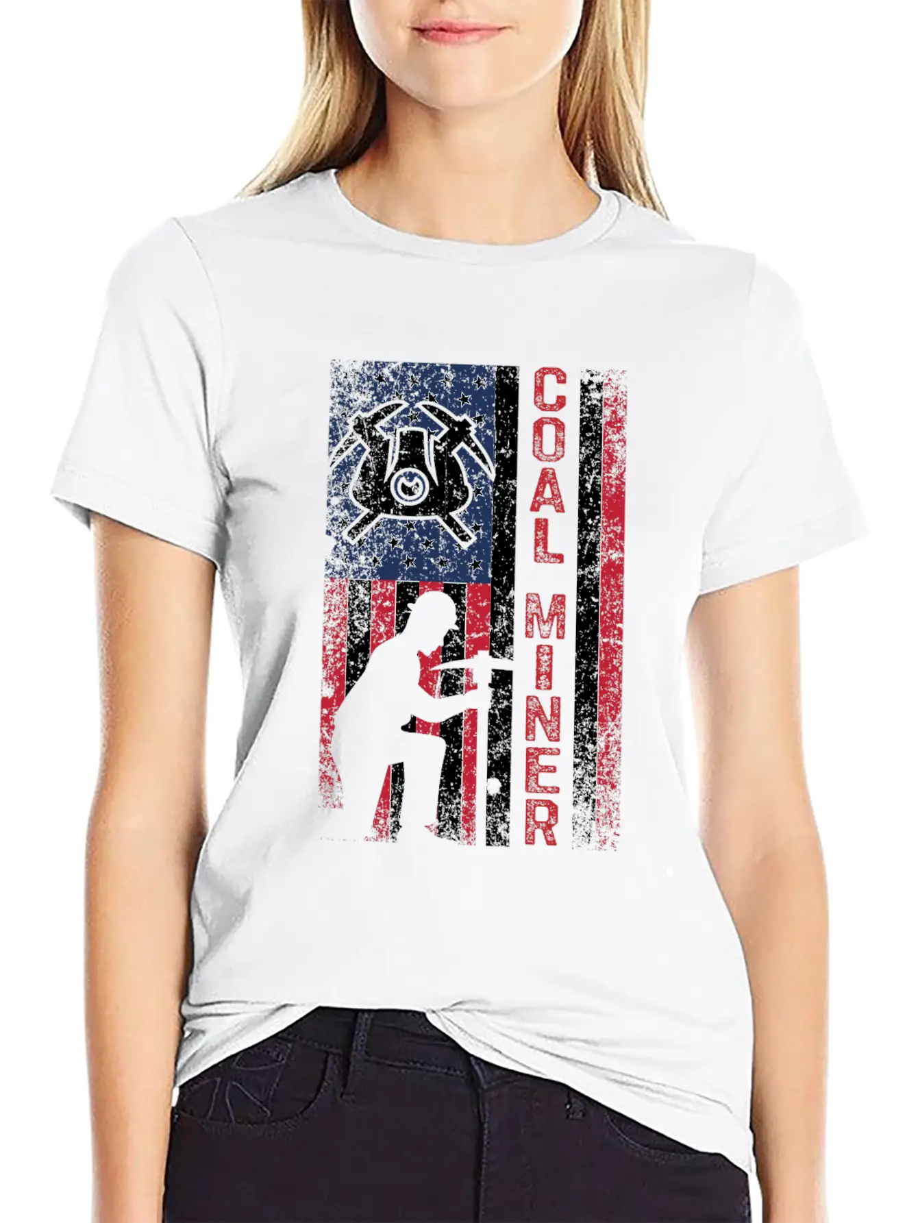Coal Miner Mining American Flag USA Classic Cotton Tee – Unisex Comfort For Any Season