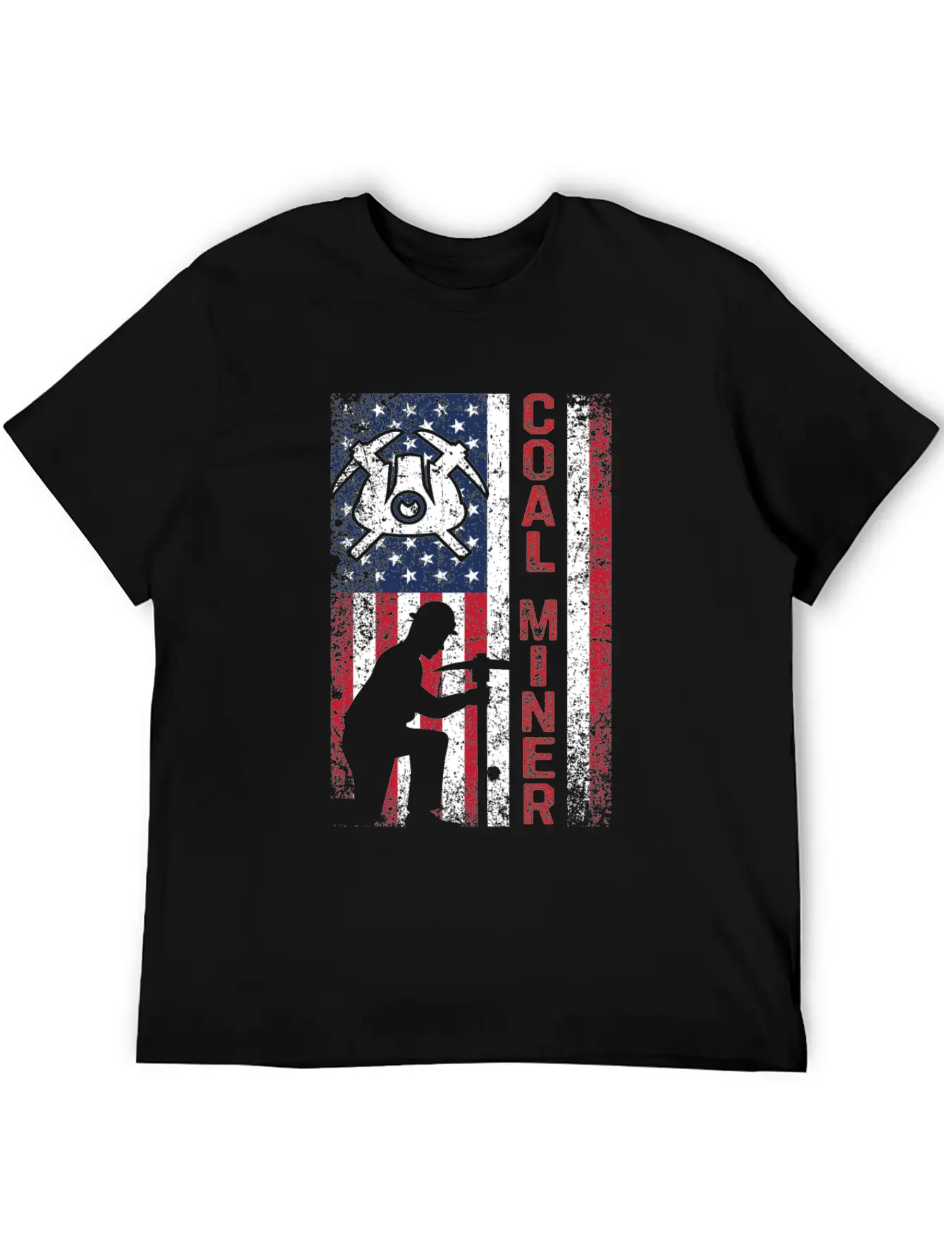 Coal Miner Mining American Flag USA Classic Cotton Tee – Unisex Comfort For Any Season