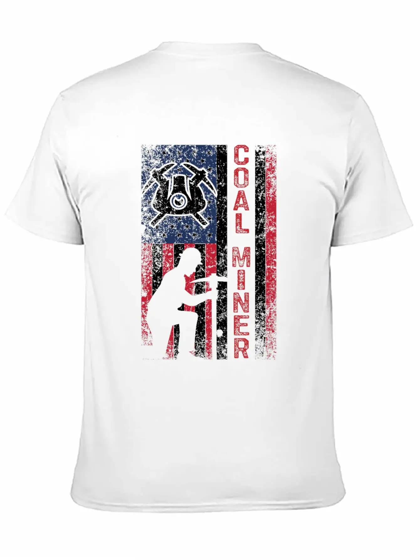 Coal Miner Mining American Flag USA Classic Cotton Tee – Unisex Comfort For Any Season