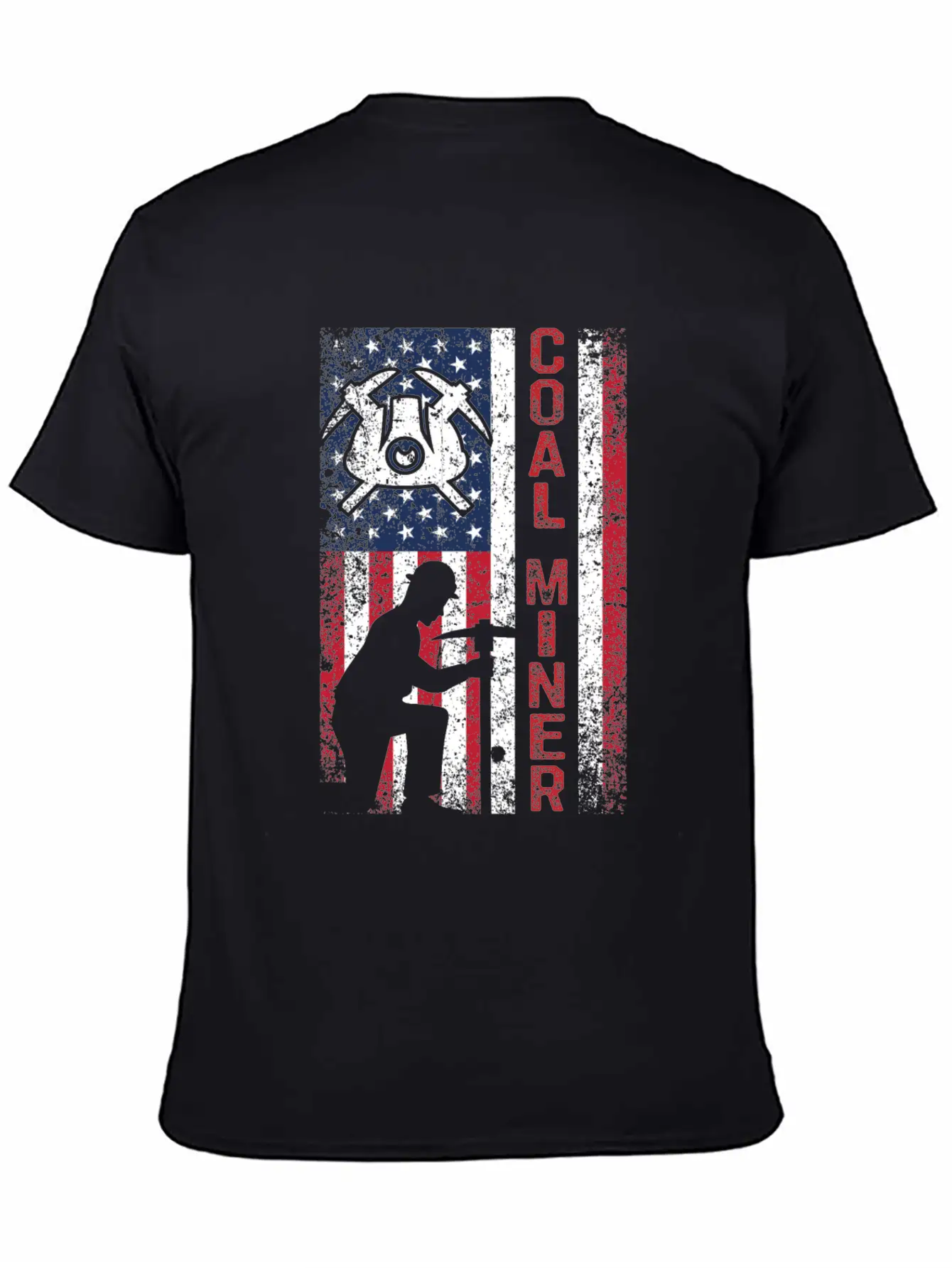 Coal Miner Mining American Flag USA Classic Cotton Tee – Unisex Comfort For Any Season