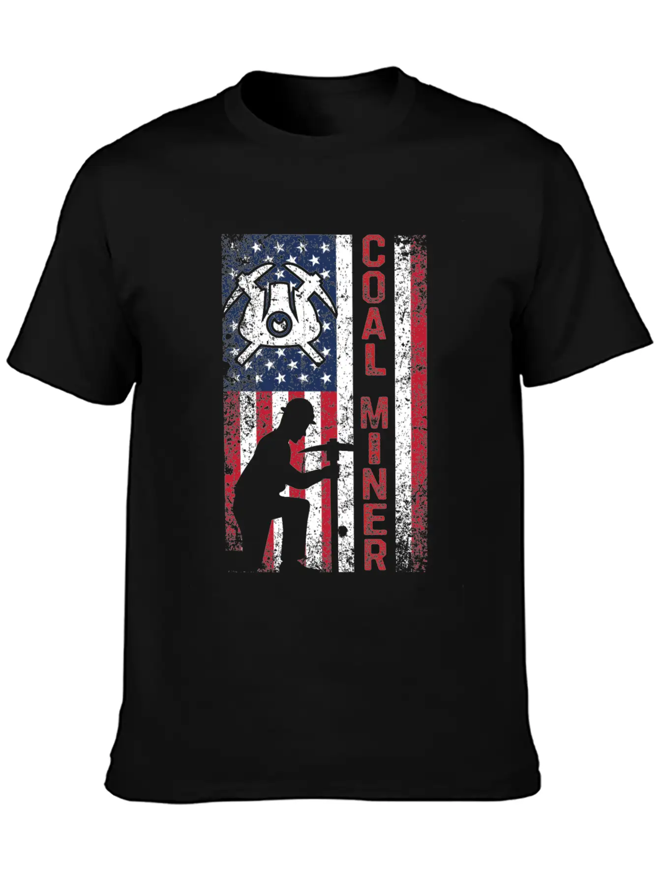 Coal Miner Mining American Flag USA Classic Cotton Tee – Unisex Comfort For Any Season