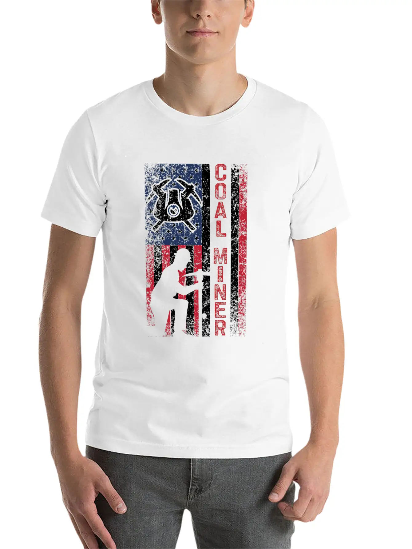 Coal Miner Mining American Flag USA Classic Cotton Tee – Unisex Comfort For Any Season