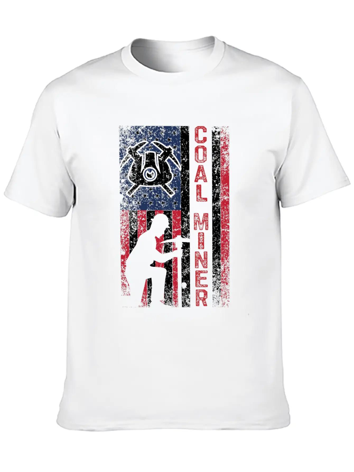 Coal Miner Mining American Flag USA Classic Cotton Tee – Unisex Comfort For Any Season