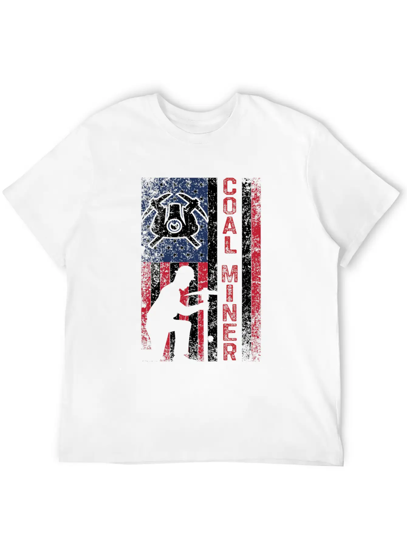 Coal Miner Mining American Flag USA Classic Cotton Tee – Unisex Comfort For Any Season