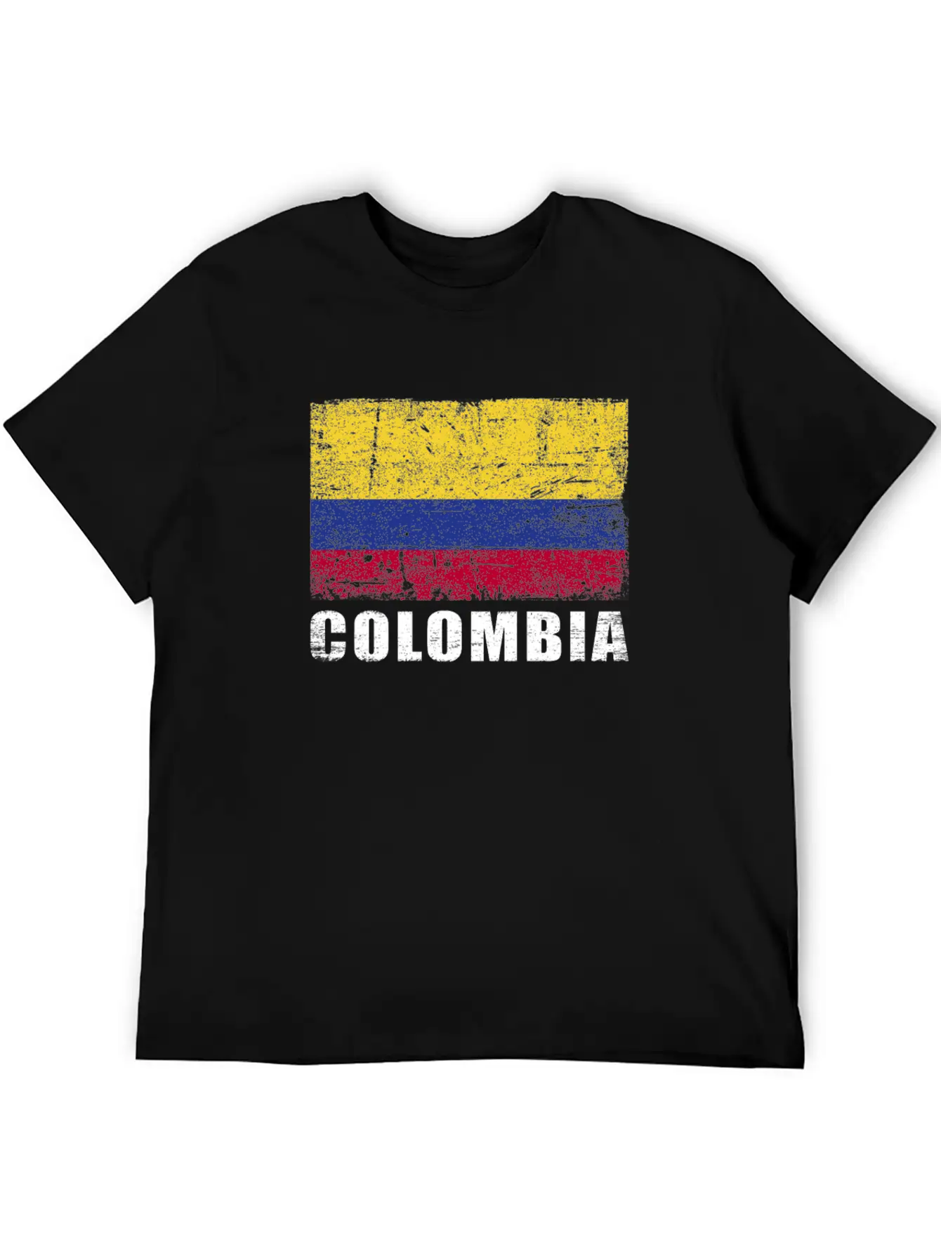 Colombia Flag Grunge Country Flag Colombia Classic Cotton Tee – Unisex Comfort For Any Season