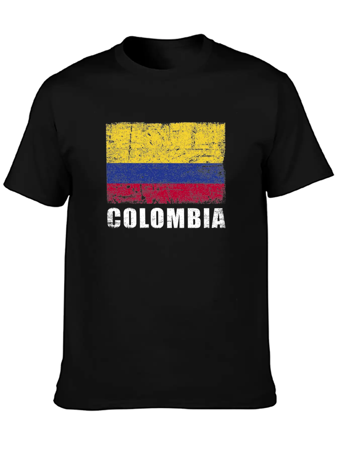 Colombia Flag Grunge Country Flag Colombia Classic Cotton Tee – Unisex Comfort For Any Season