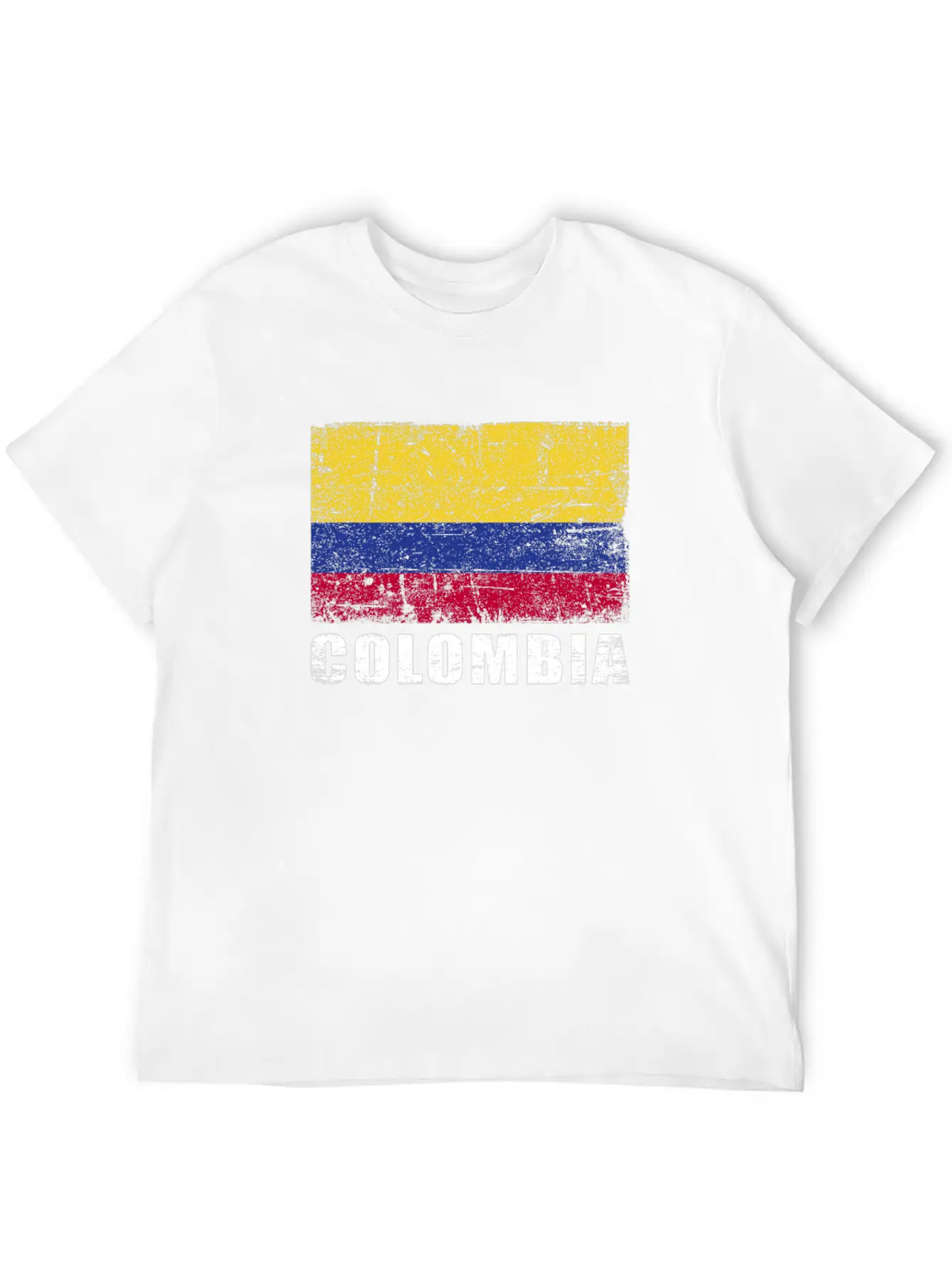 Colombia Flag Grunge Country Flag Colombia Classic Cotton Tee – Unisex Comfort For Any Season