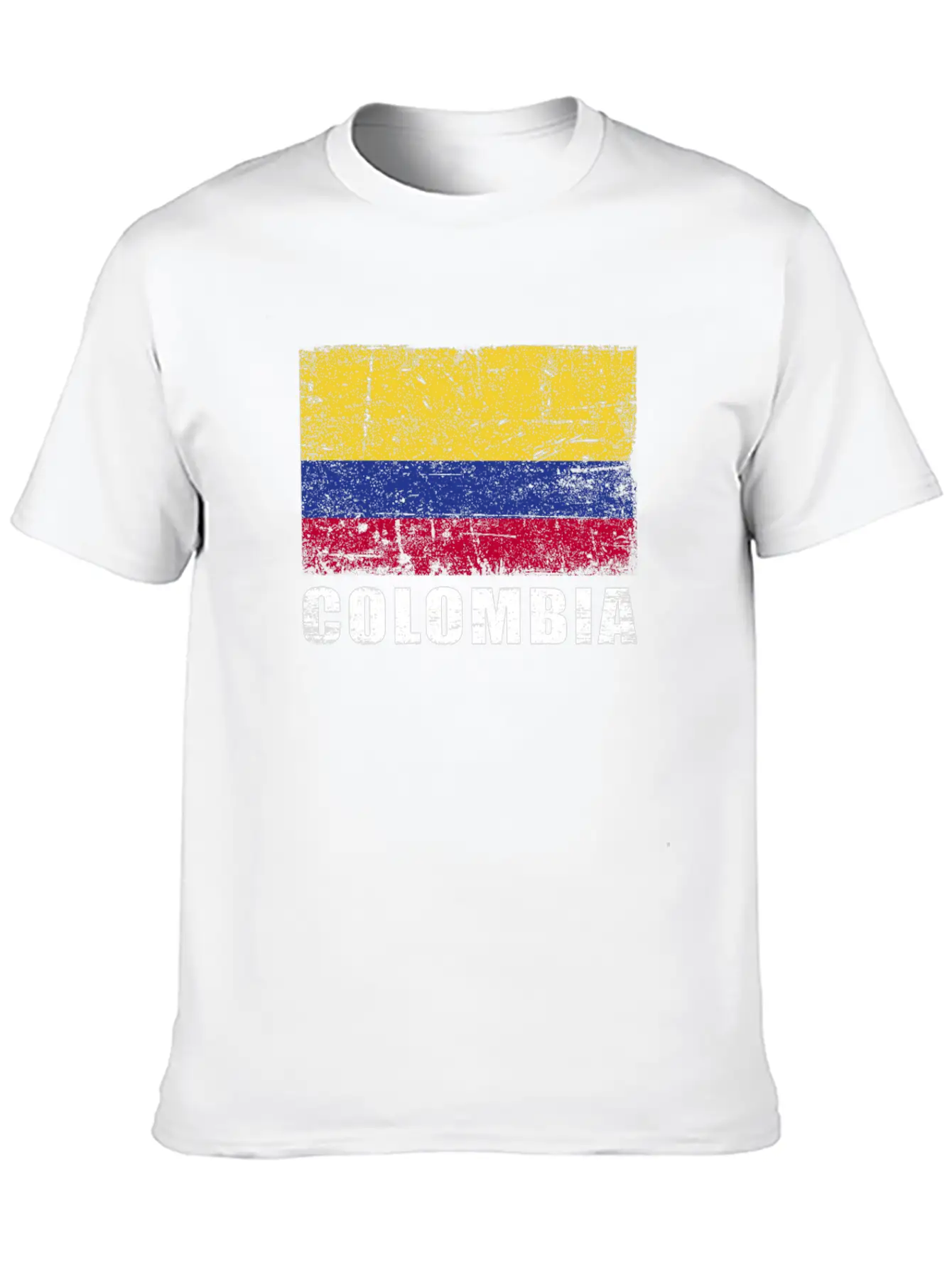 Colombia Flag Grunge Country Flag Colombia Classic Cotton Tee – Unisex Comfort For Any Season
