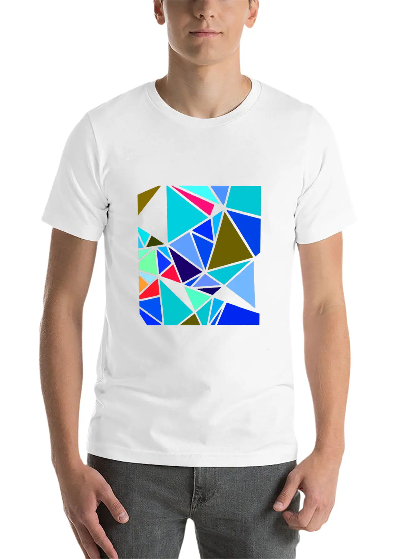 Colorful Mosaic Classic Cotton Tee – Unisex Comfort For Any Season