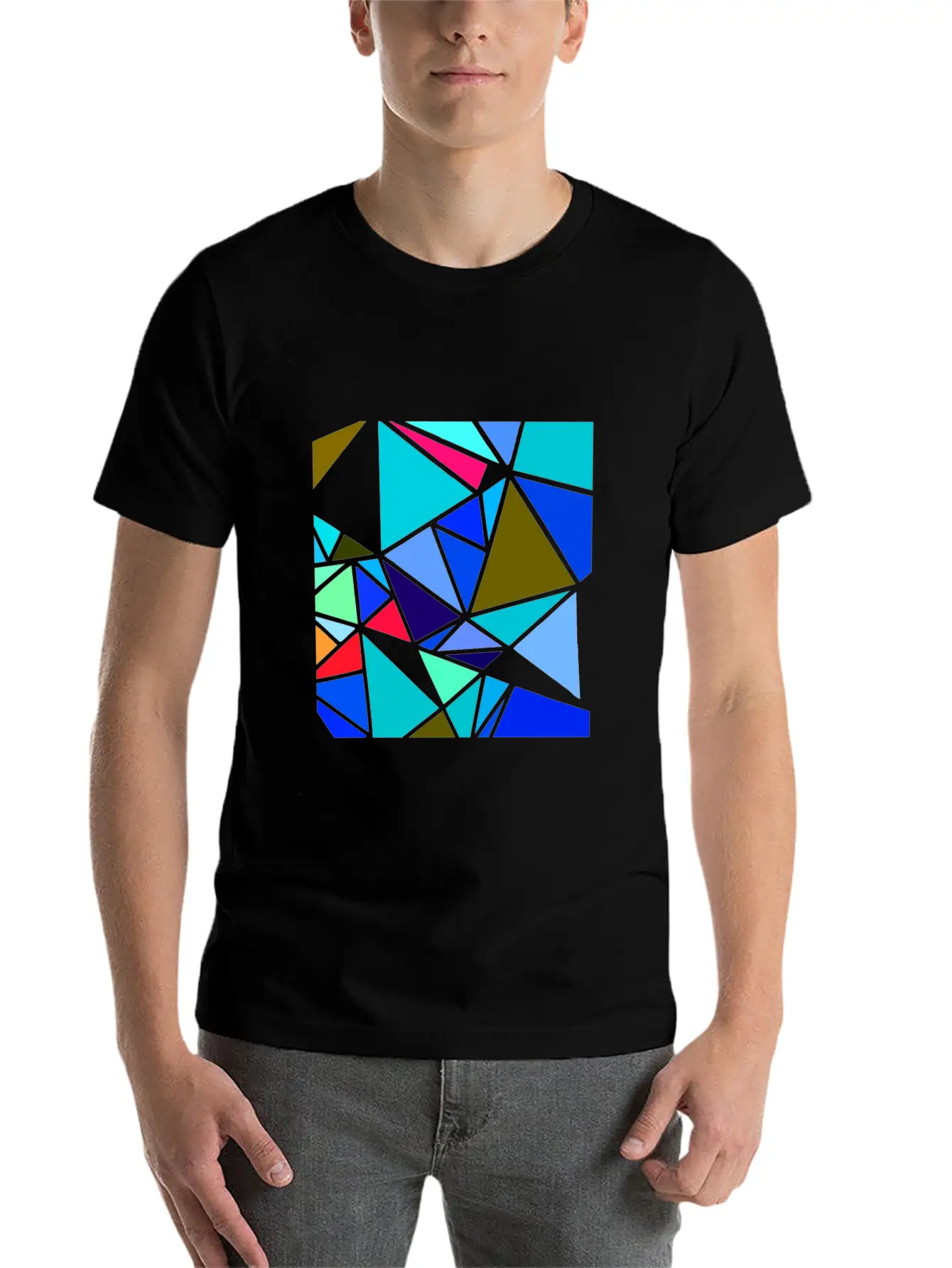 Colorful Mosaic Classic Cotton Tee – Unisex Comfort For Any Season
