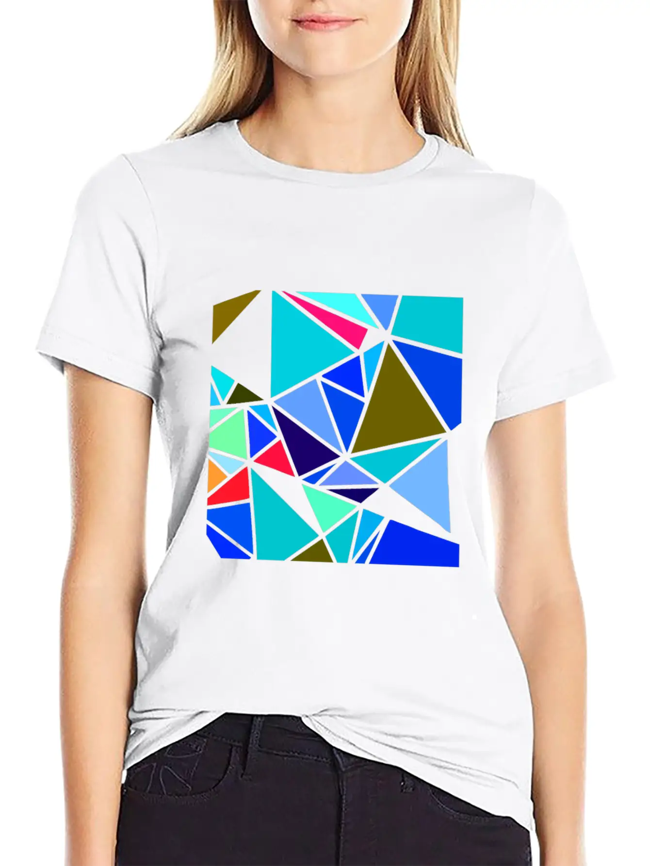 Colorful Mosaic Classic Cotton Tee – Unisex Comfort For Any Season