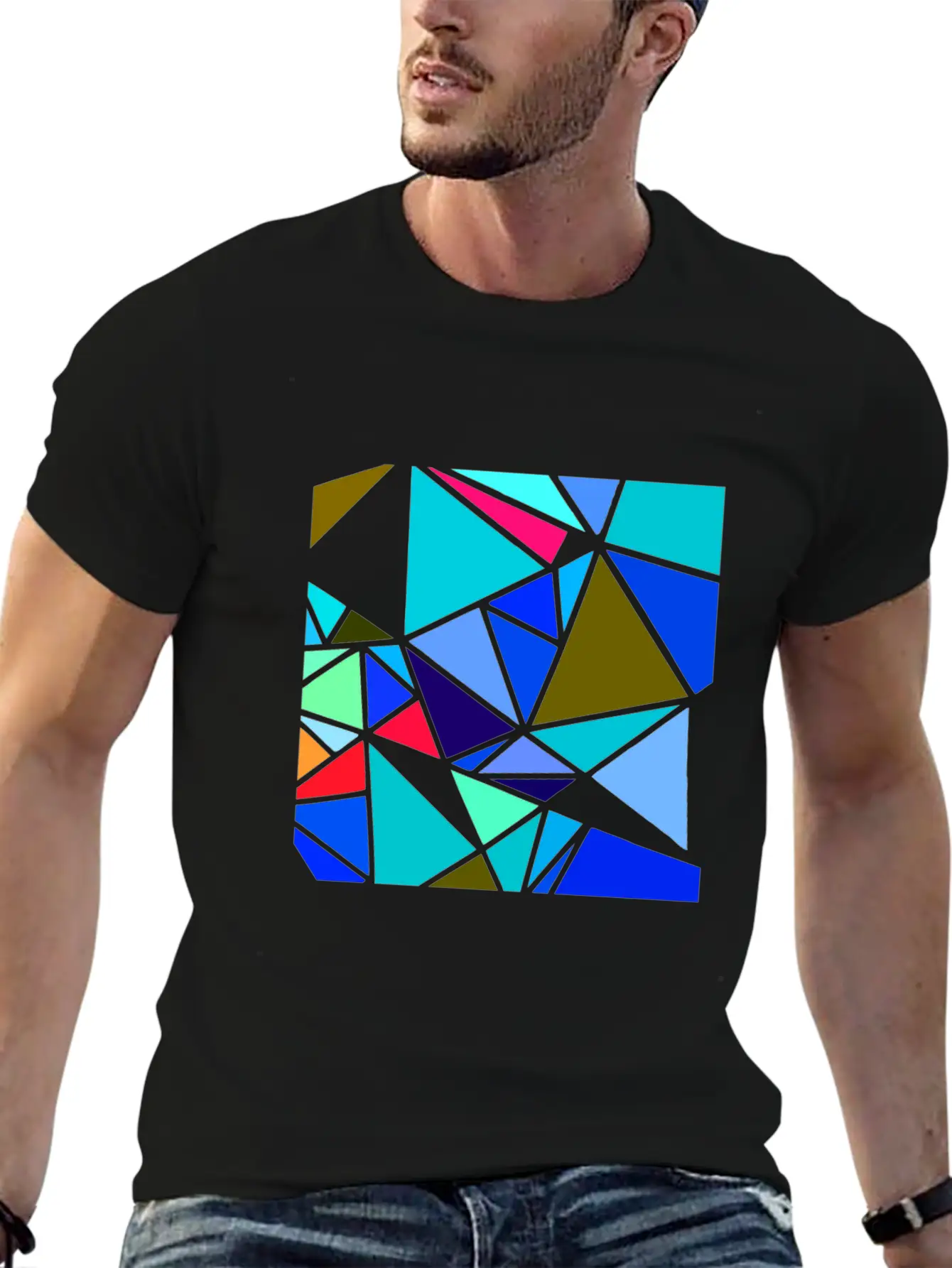 Colorful Mosaic Classic Cotton Tee – Unisex Comfort For Any Season