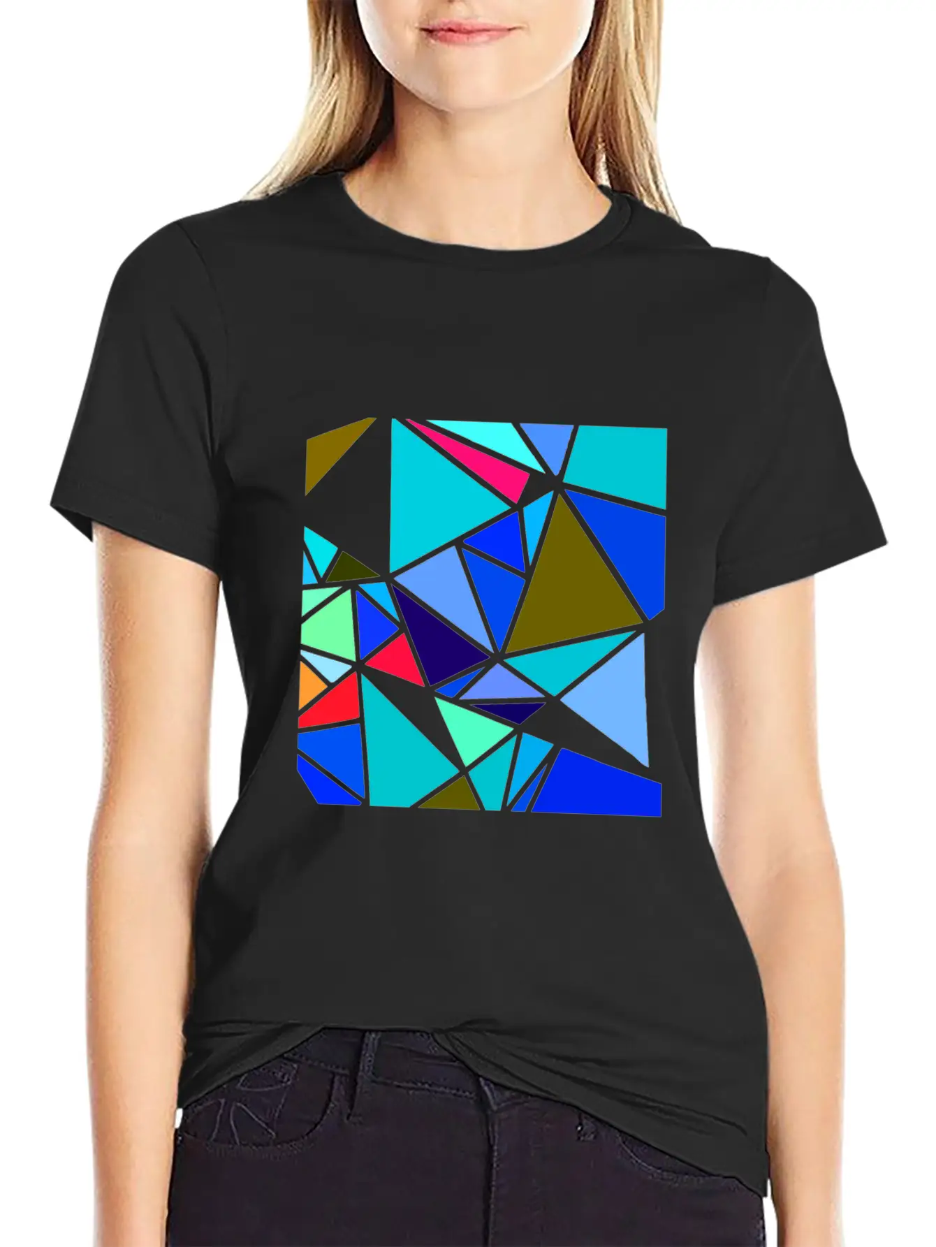 Colorful Mosaic Classic Cotton Tee – Unisex Comfort For Any Season