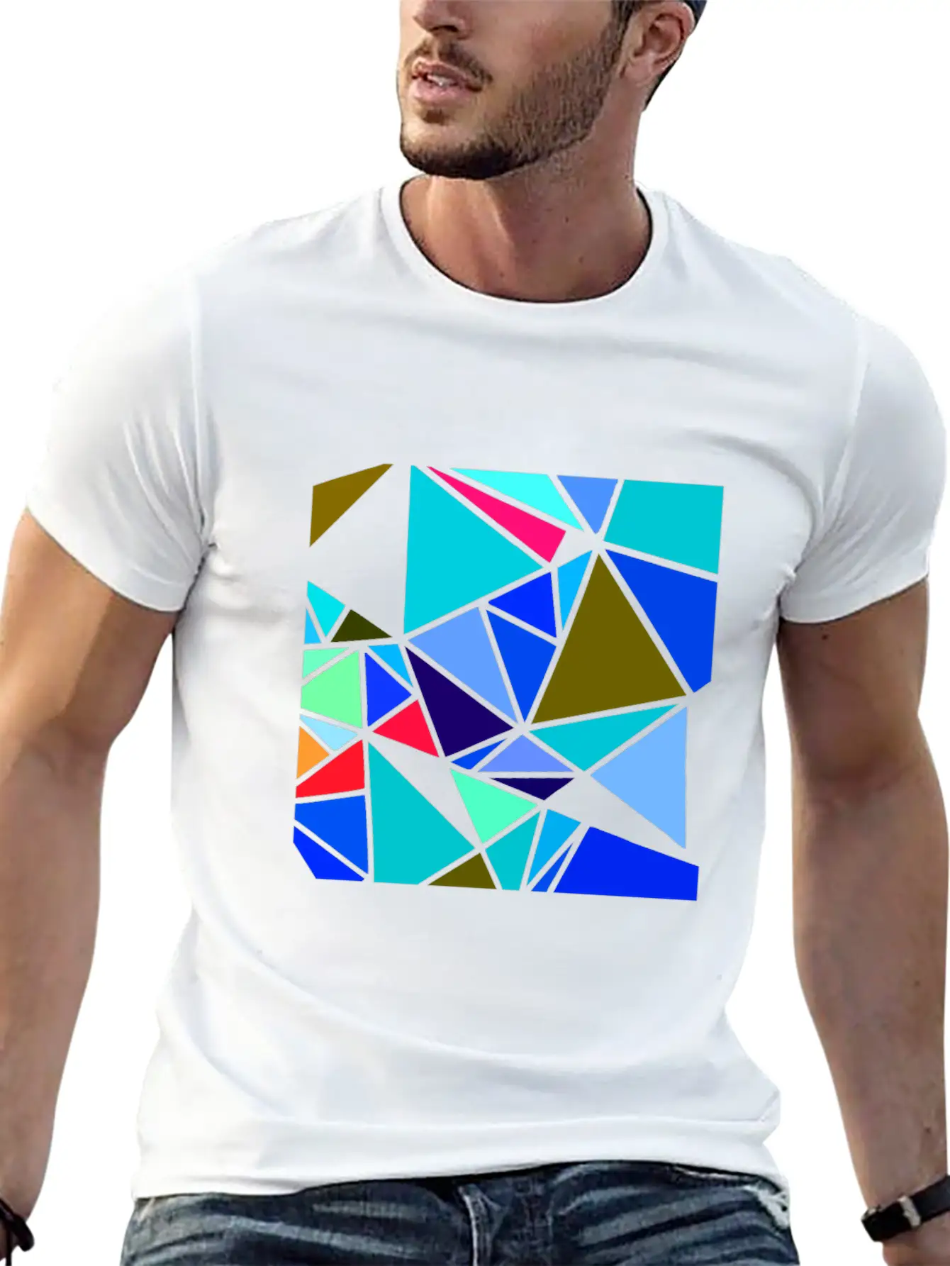 Colorful Mosaic Classic Cotton Tee – Unisex Comfort For Any Season