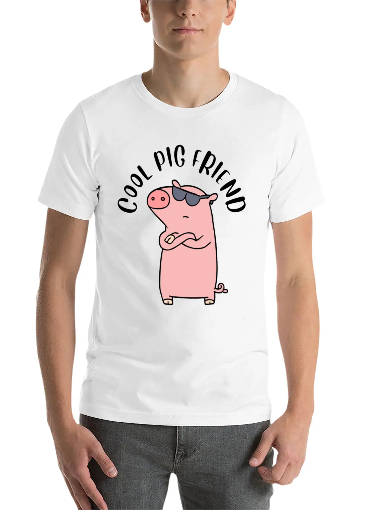 Cool Pig Friend Classic Cotton Tee – Unisex Comfort For Any Season