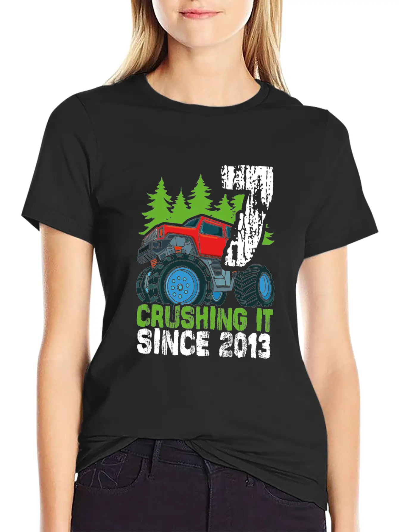 Crushing It Since 2013 Monster Truck 7 Years Old Classic Cotton Tee – Unisex Comfort For Any Season