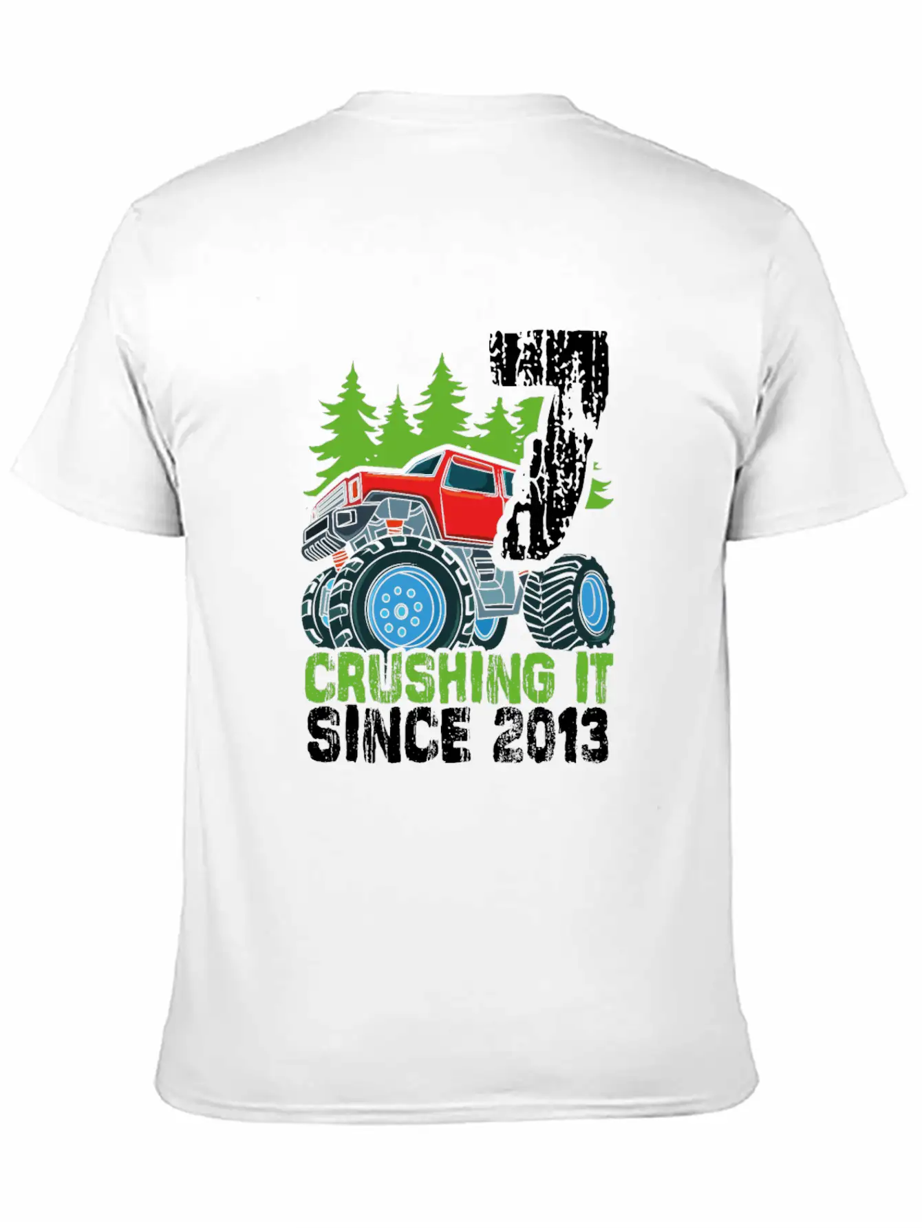 Crushing It Since 2013 Monster Truck 7 Years Old Classic Cotton Tee – Unisex Comfort For Any Season