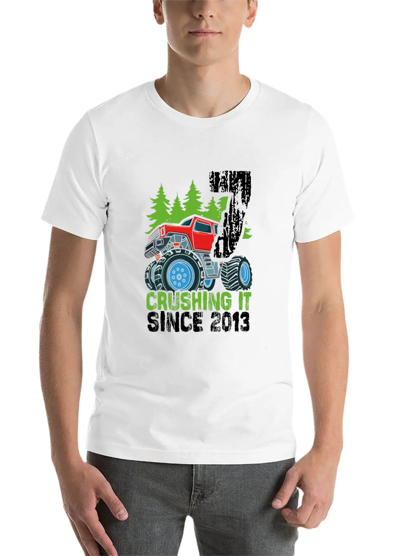 Crushing It Since 2013 Monster Truck 7 Years Old Classic Cotton Tee – Unisex Comfort For Any Season