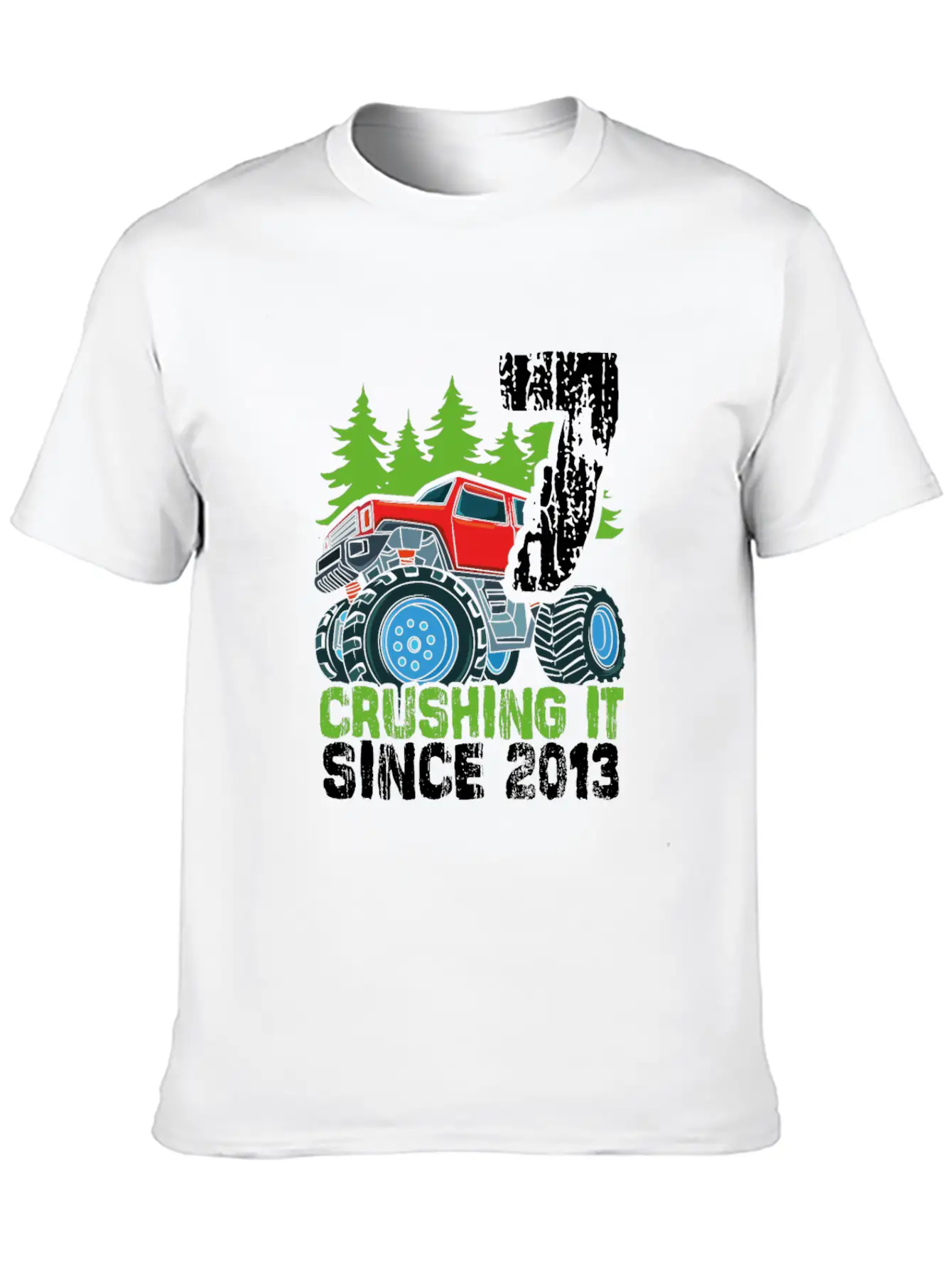 Crushing It Since 2013 Monster Truck 7 Years Old Classic Cotton Tee – Unisex Comfort For Any Season
