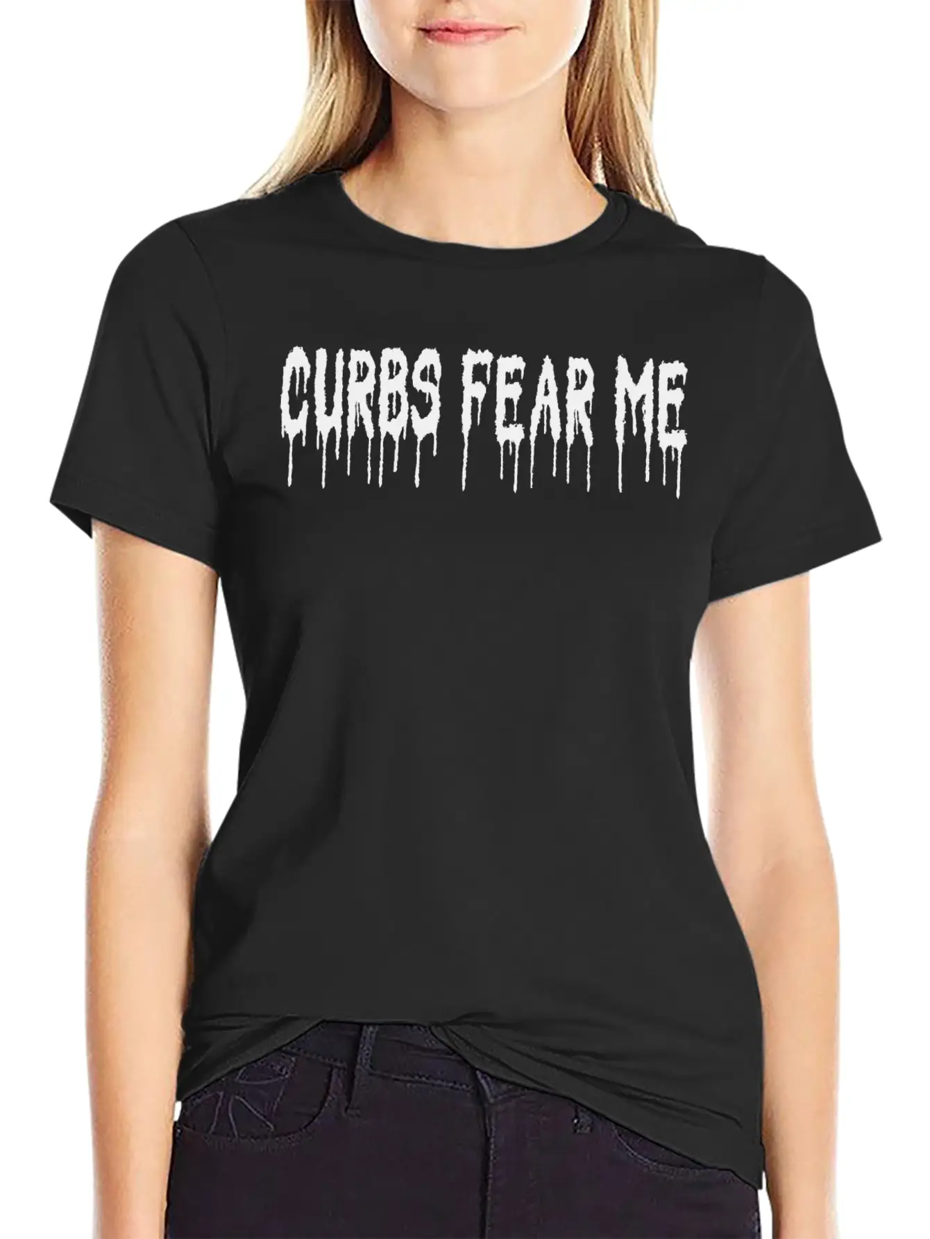 CURBS FEAR ME Funny Bumper Casual Graphic T-Shirt – Simple And Comfortable Daily Wear