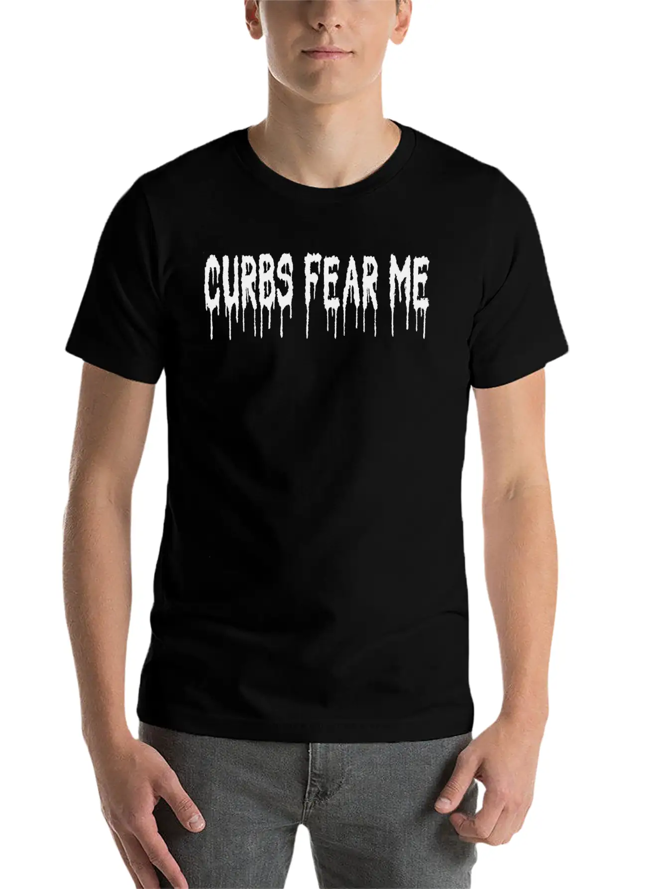 CURBS FEAR ME Funny Bumper Casual Graphic T-Shirt – Simple And Comfortable Daily Wear