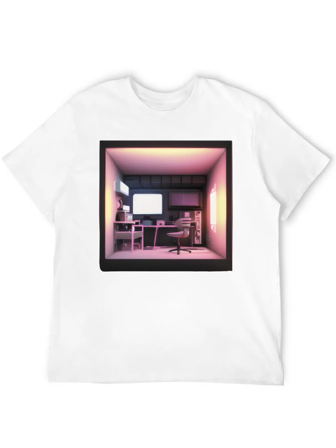 Cute 3D Room Print - Add A Touch Of Coziness Classic Cotton Tee – Unisex Comfort For Any Season