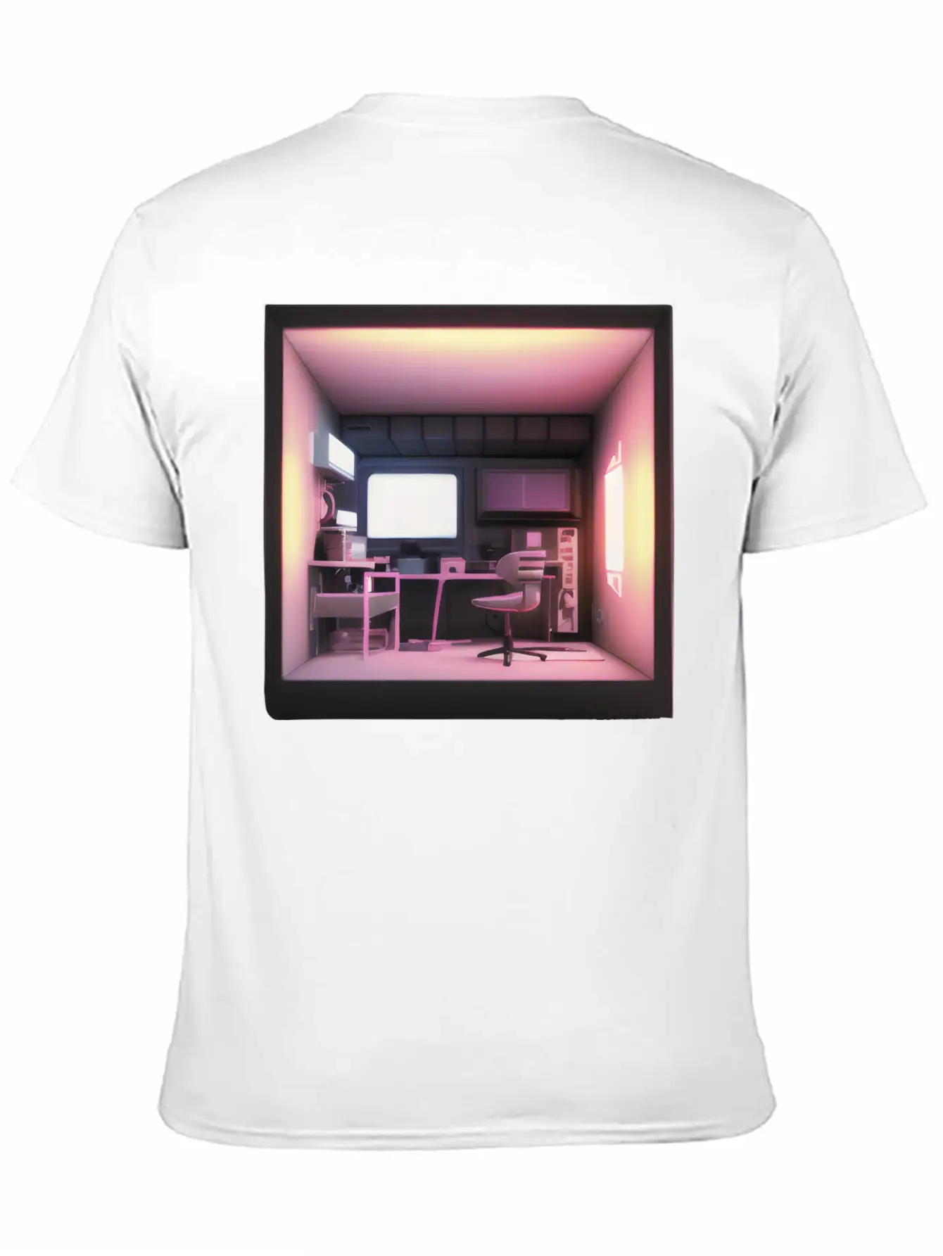 Cute 3D Room Print - Add A Touch Of Coziness Classic Cotton Tee – Unisex Comfort For Any Season