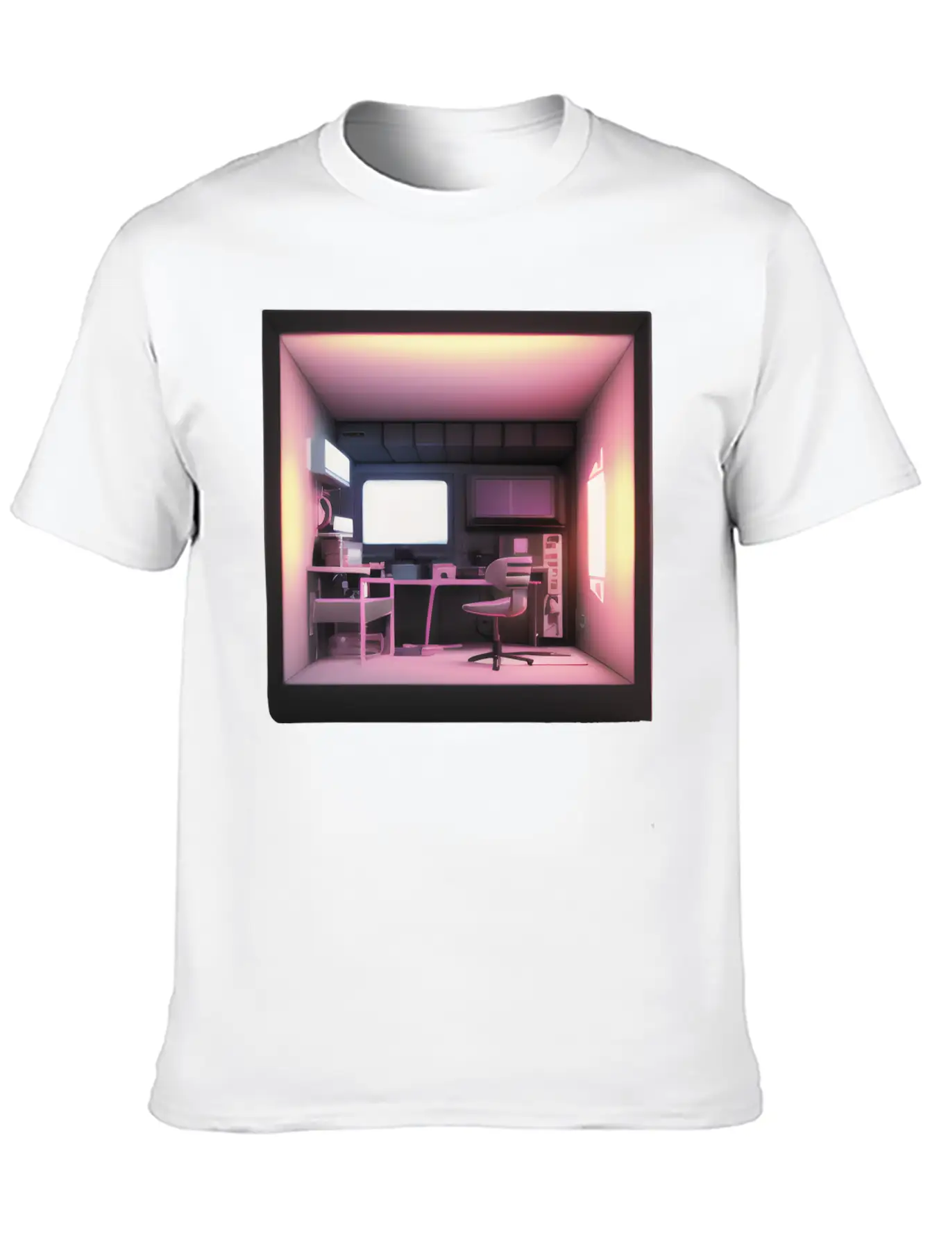 Cute 3D Room Print - Add A Touch Of Coziness Classic Cotton Tee – Unisex Comfort For Any Season
