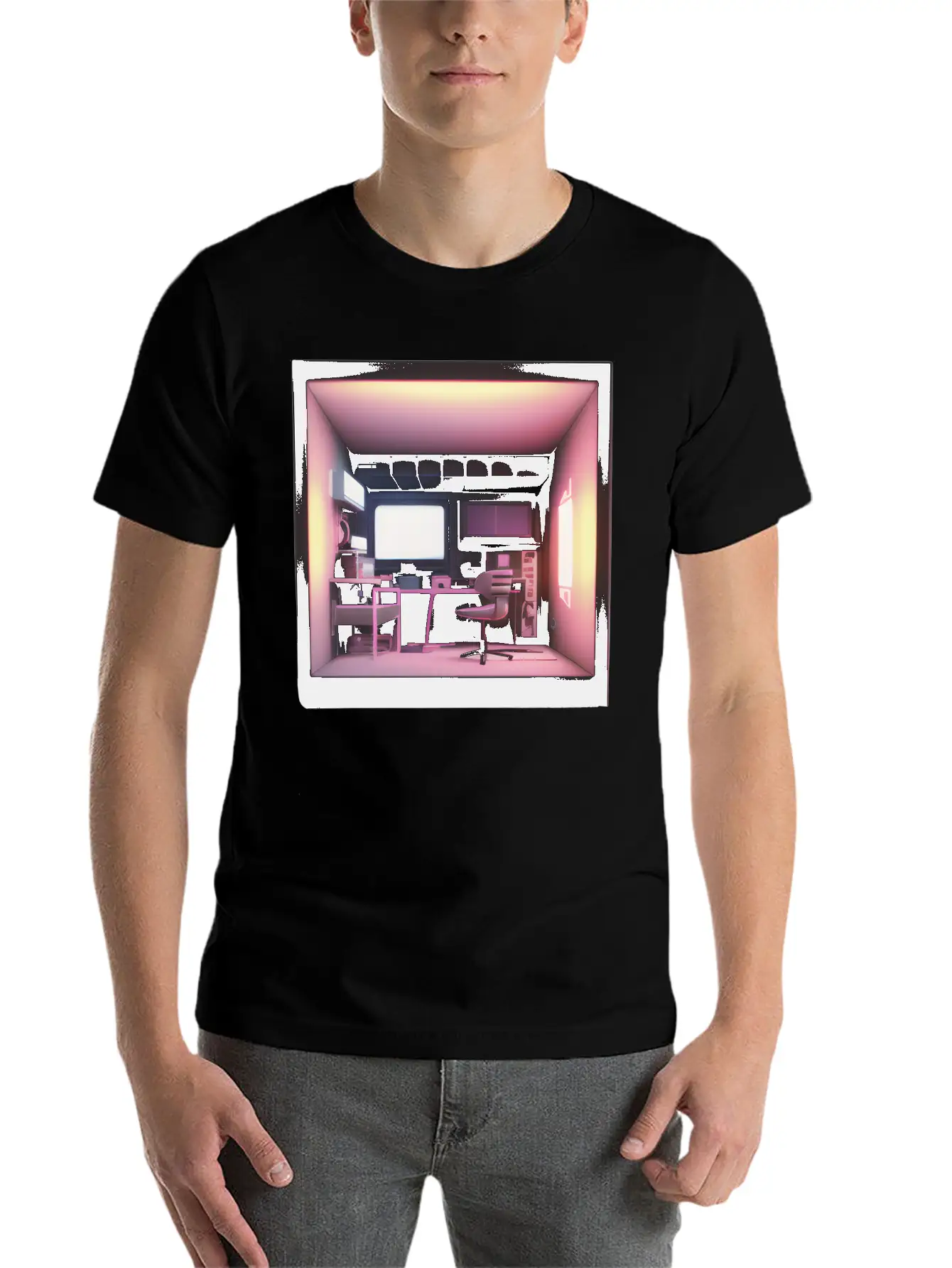 Cute 3D Room Print - Add A Touch Of Coziness Classic Cotton Tee – Unisex Comfort For Any Season