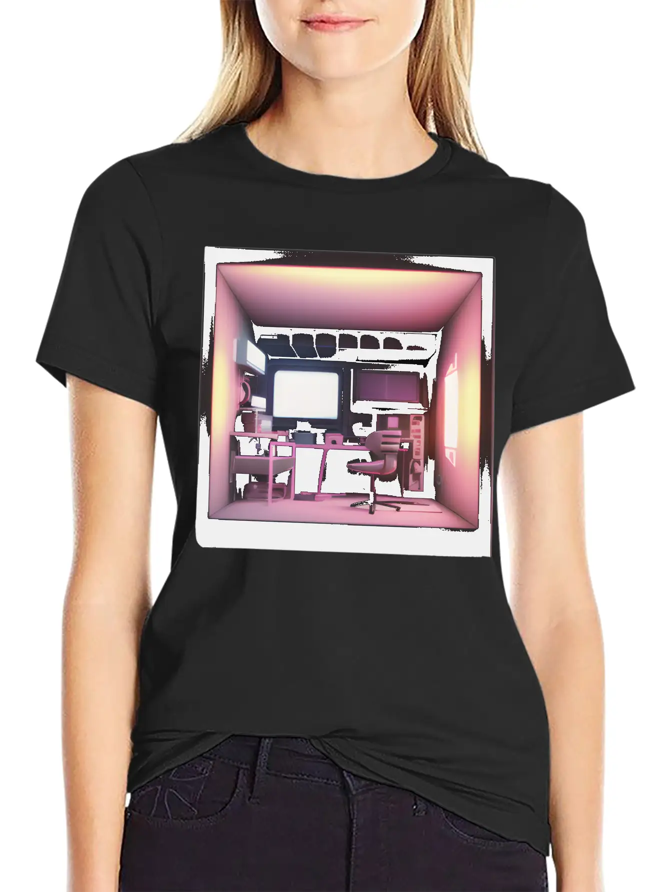 Cute 3D Room Print - Add A Touch Of Coziness Classic Cotton Tee – Unisex Comfort For Any Season