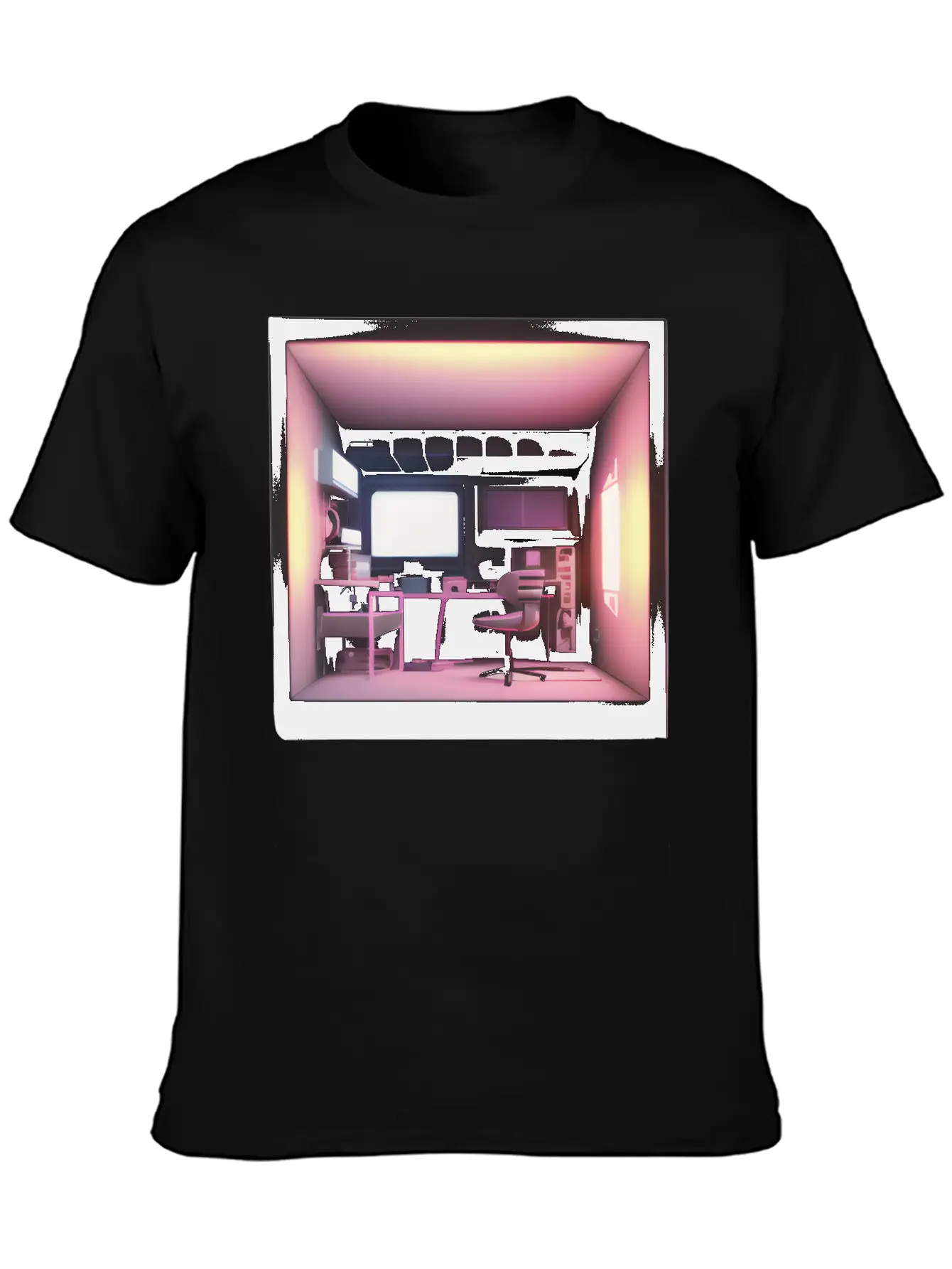 Cute 3D Room Print - Add A Touch Of Coziness Classic Cotton Tee – Unisex Comfort For Any Season
