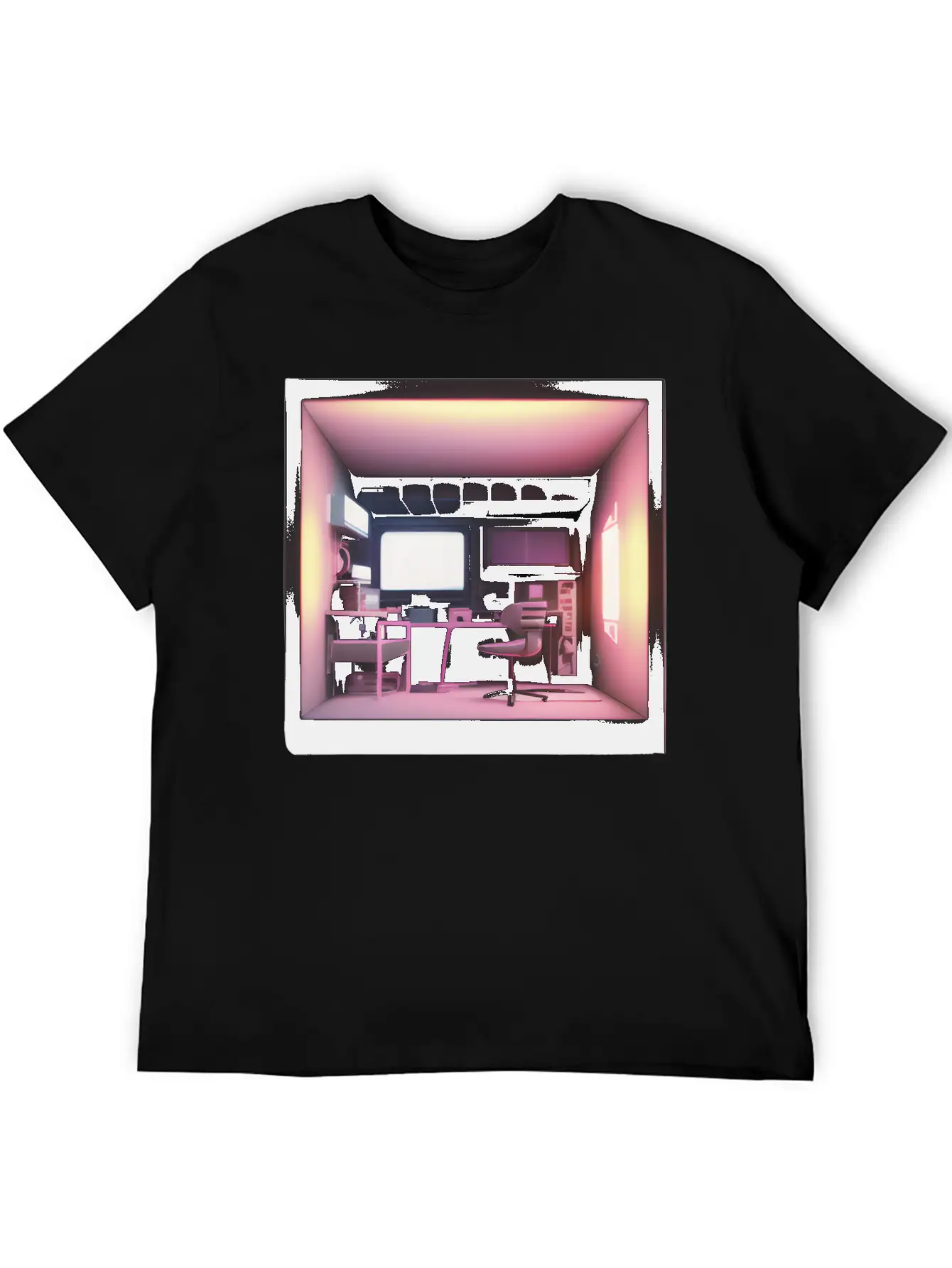 Cute 3D Room Print - Add A Touch Of Coziness Classic Cotton Tee – Unisex Comfort For Any Season