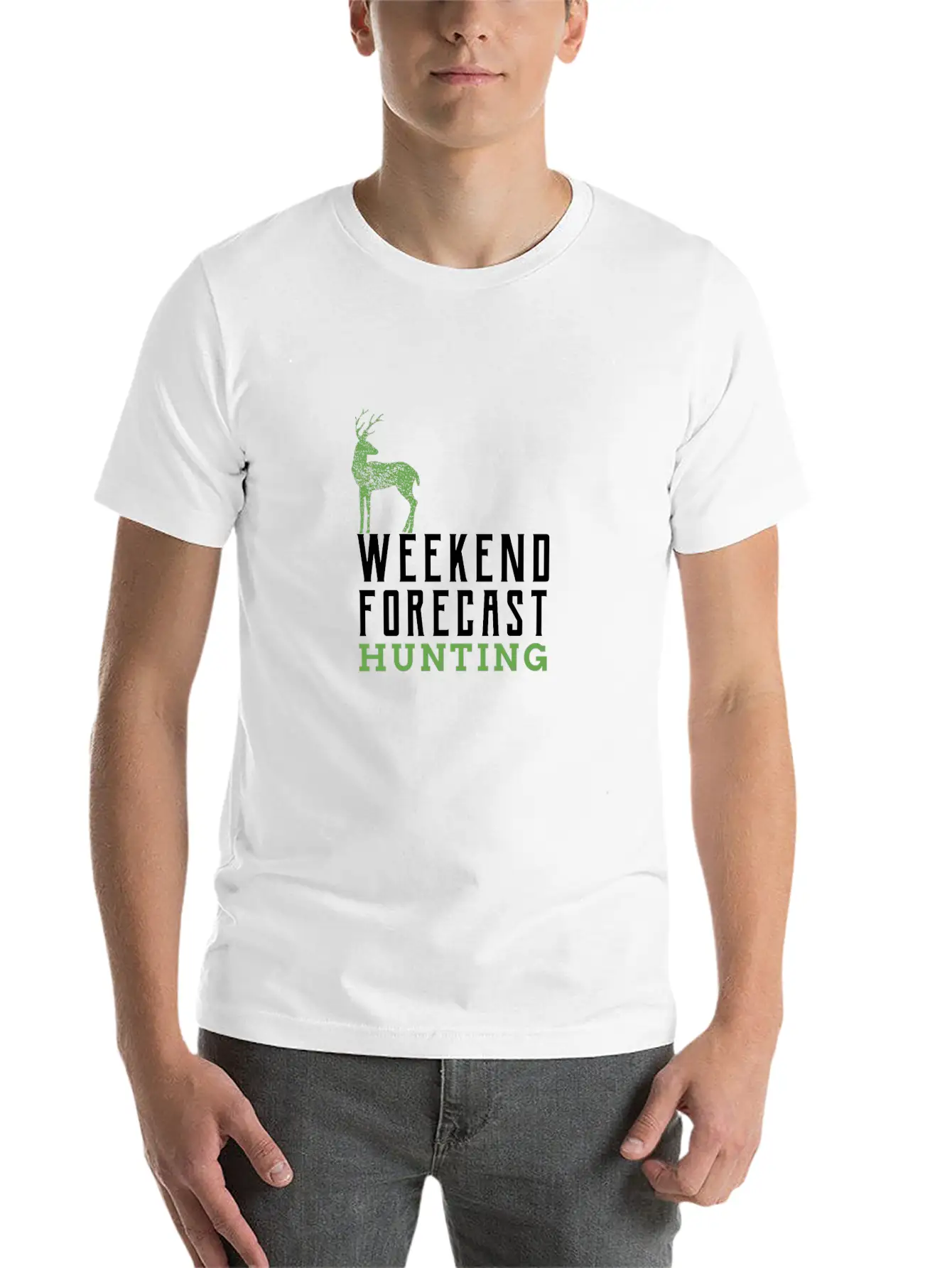 Deer Deer Antler Hunter Weekend Forest Gift Essential Unisex Summer Tee – Soft Cotton Casual Fit