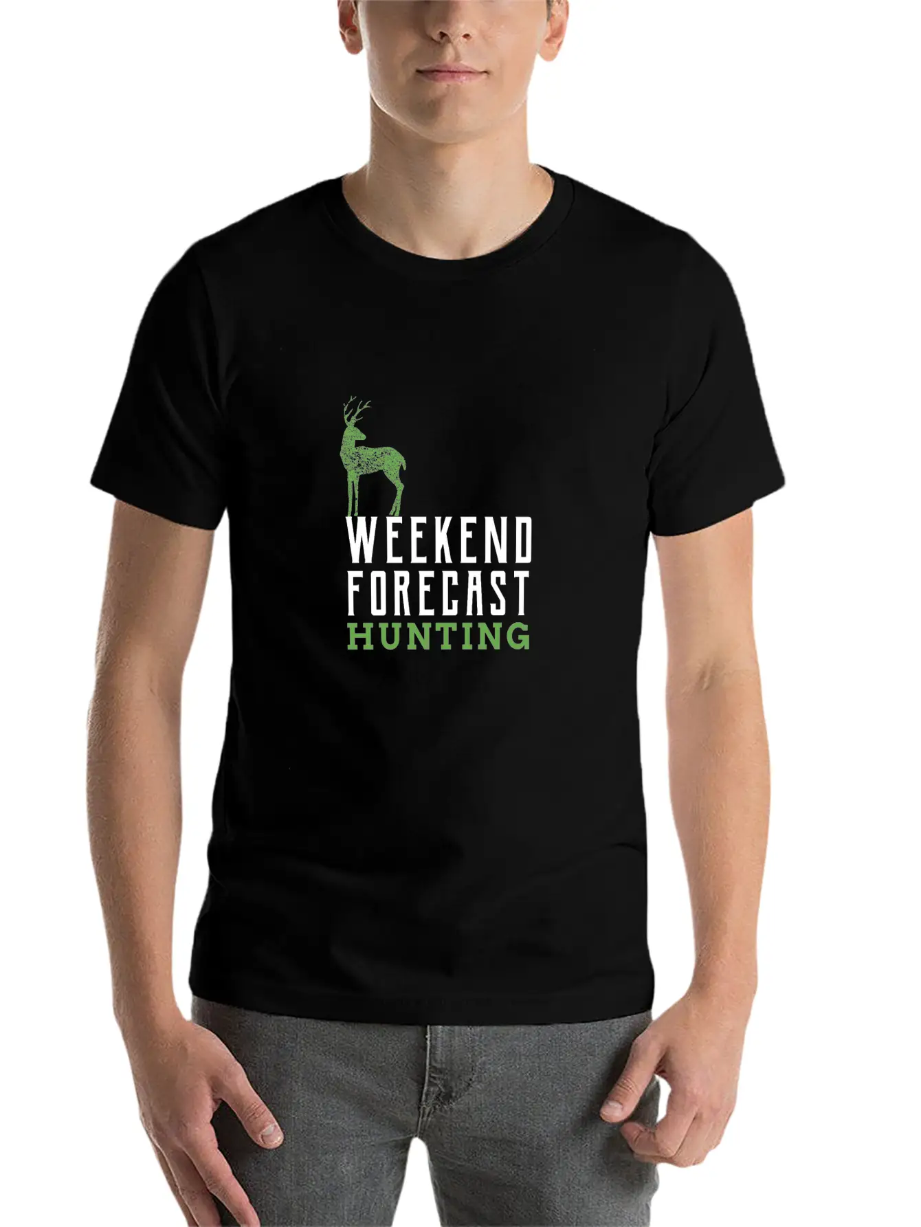 Deer Deer Antler Hunter Weekend Forest Gift Essential Unisex Summer Tee – Soft Cotton Casual Fit