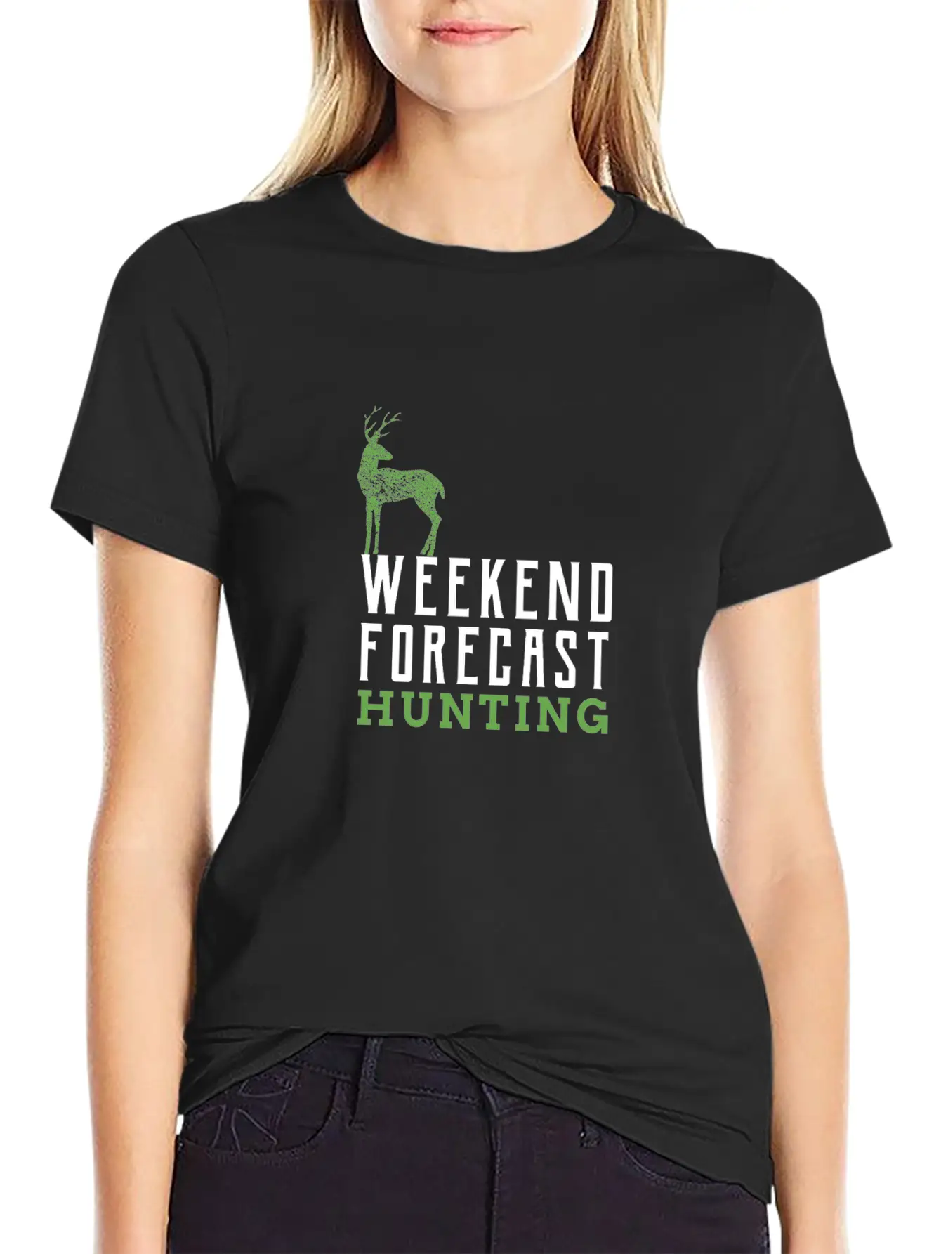 Deer Deer Antler Hunter Weekend Forest Gift Essential Unisex Summer Tee – Soft Cotton Casual Fit