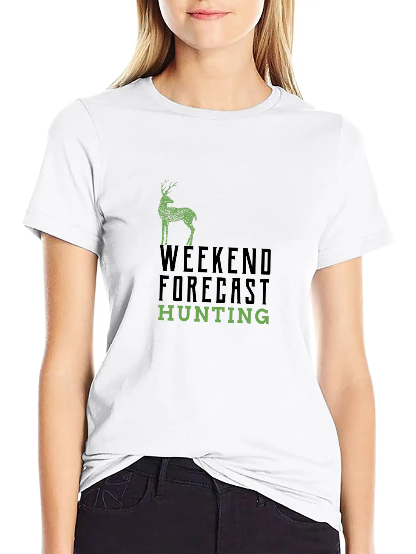 Deer Deer Antler Hunter Weekend Forest Gift Essential Unisex Summer Tee – Soft Cotton Casual Fit