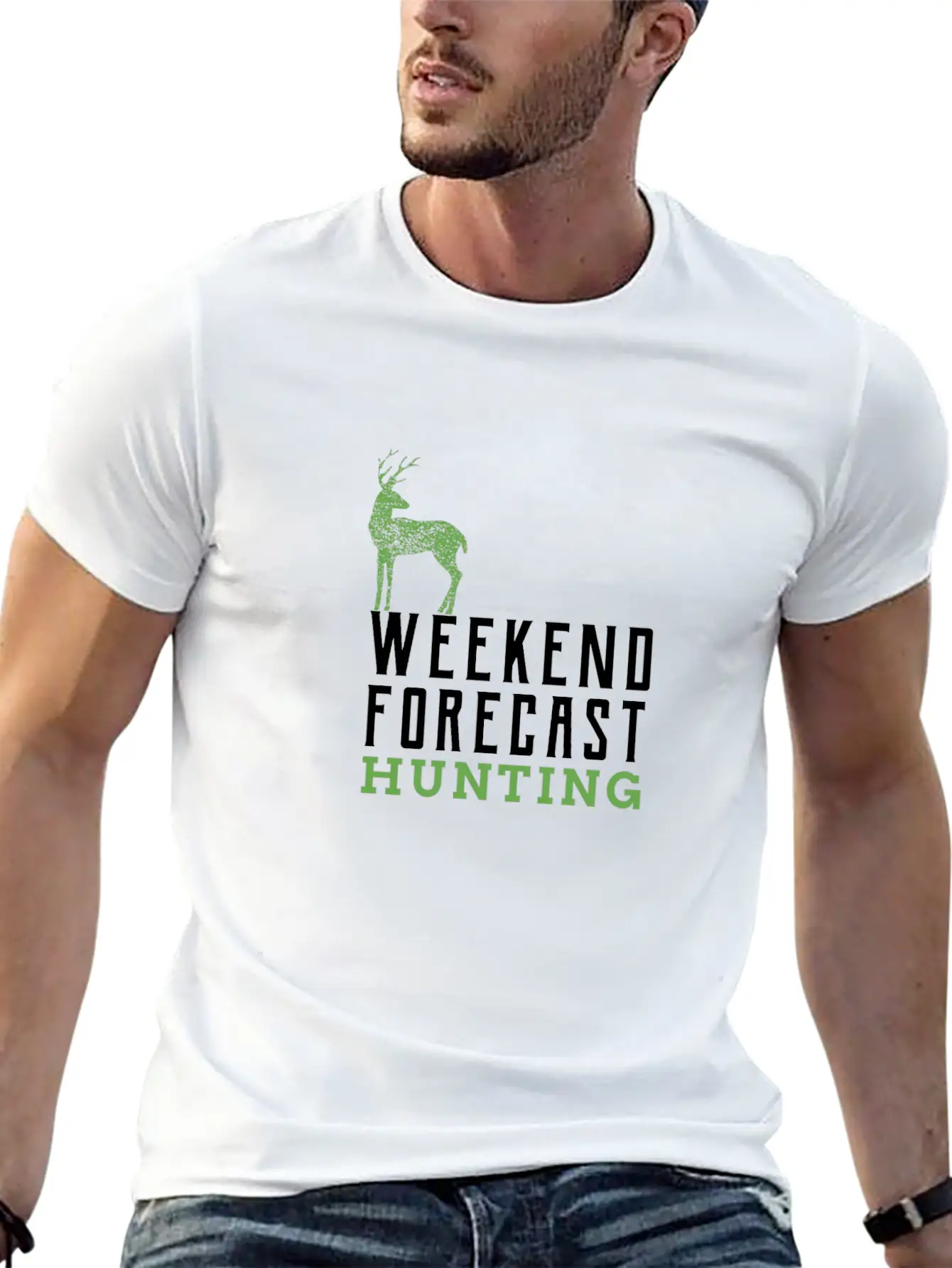 Deer Deer Antler Hunter Weekend Forest Gift Essential Unisex Summer Tee – Soft Cotton Casual Fit