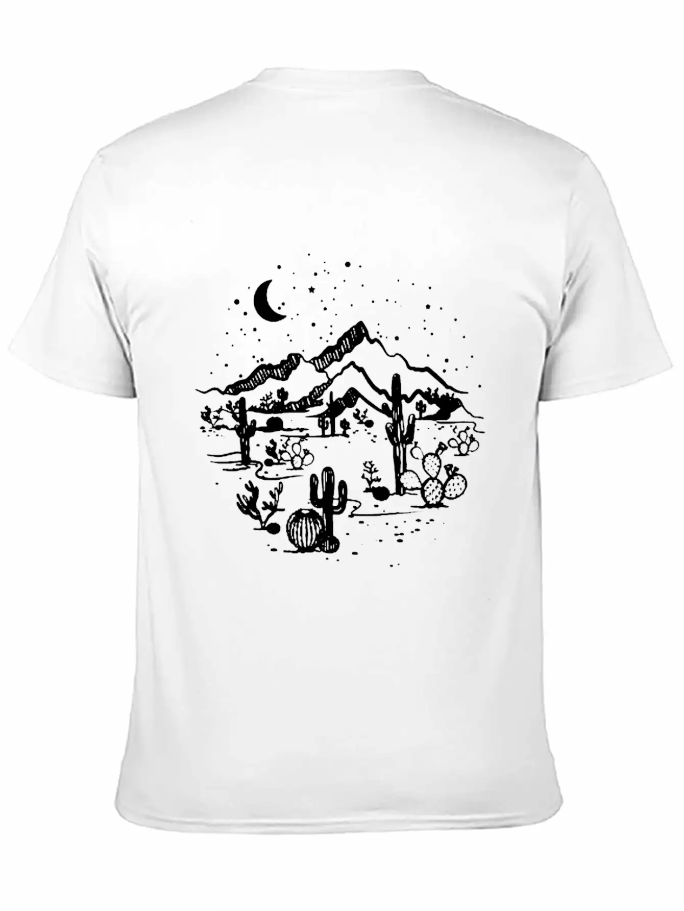 Desert Starry Night Desert Shirt Cactus Top High Q Classic Cotton Tee – Unisex Comfort For Any Season