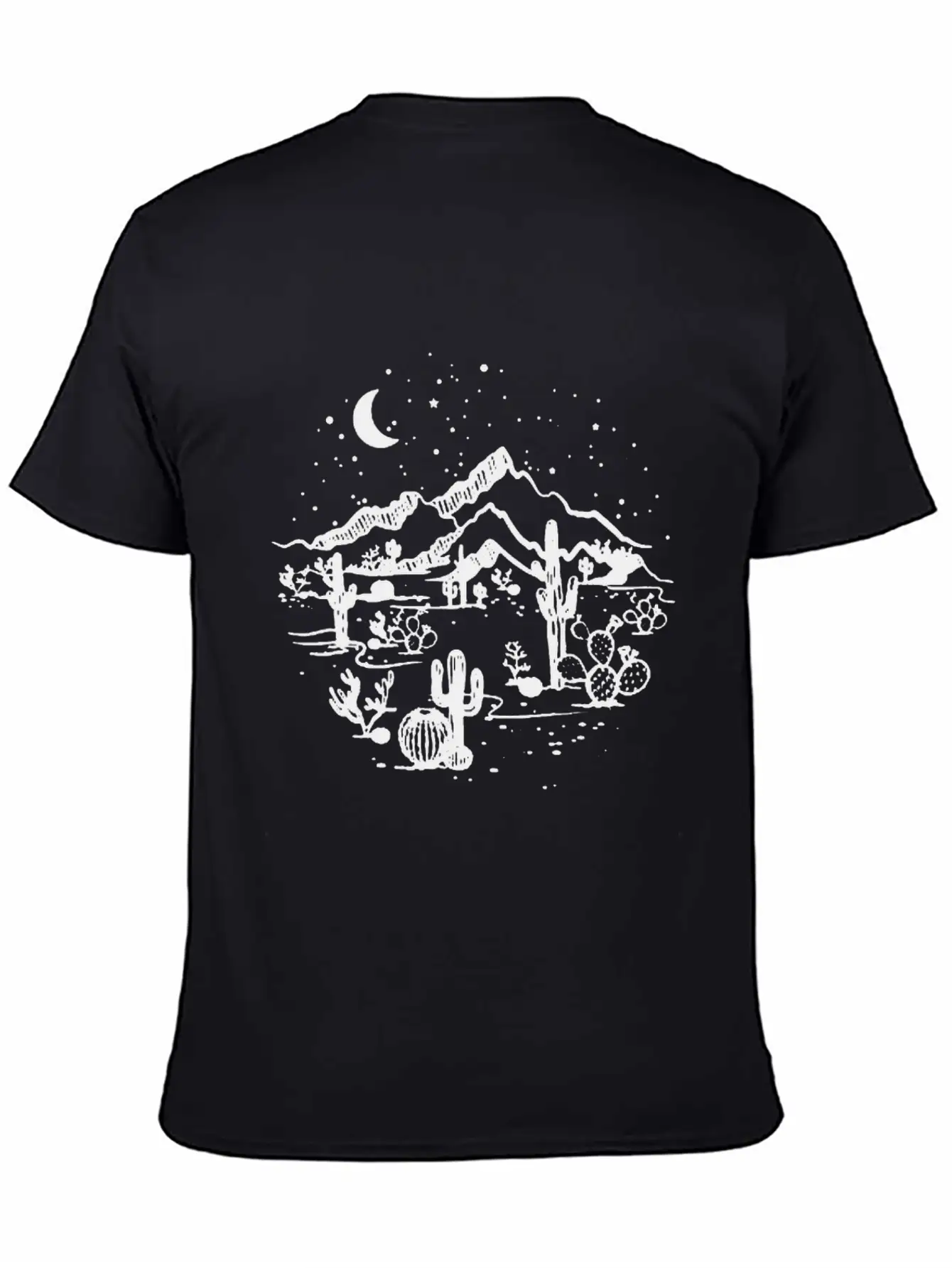 Desert Starry Night Desert Shirt Cactus Top High Q Classic Cotton Tee – Unisex Comfort For Any Season