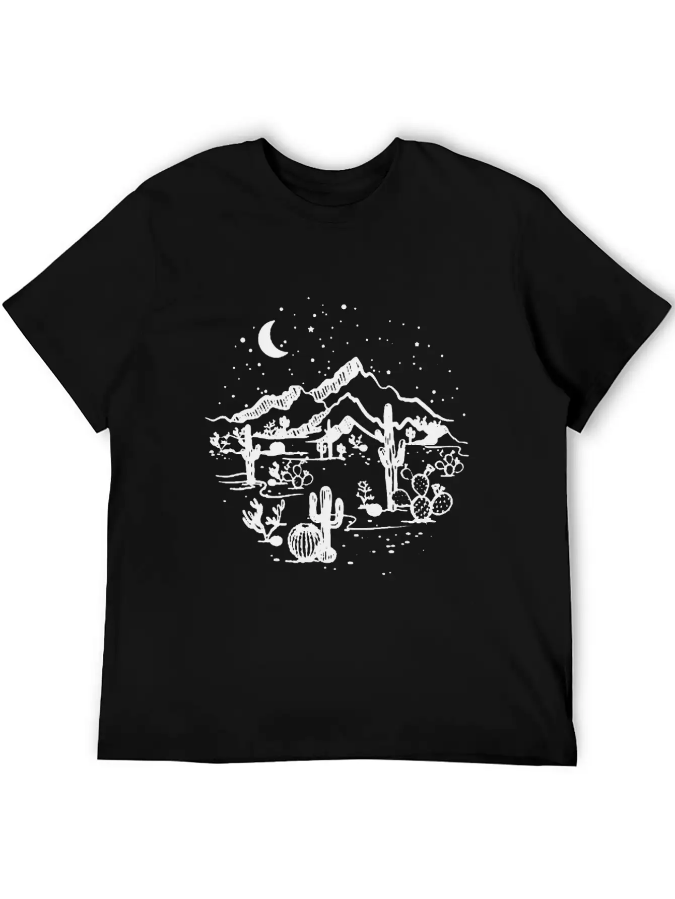 Desert Starry Night Desert Shirt Cactus Top High Q Classic Cotton Tee – Unisex Comfort For Any Season