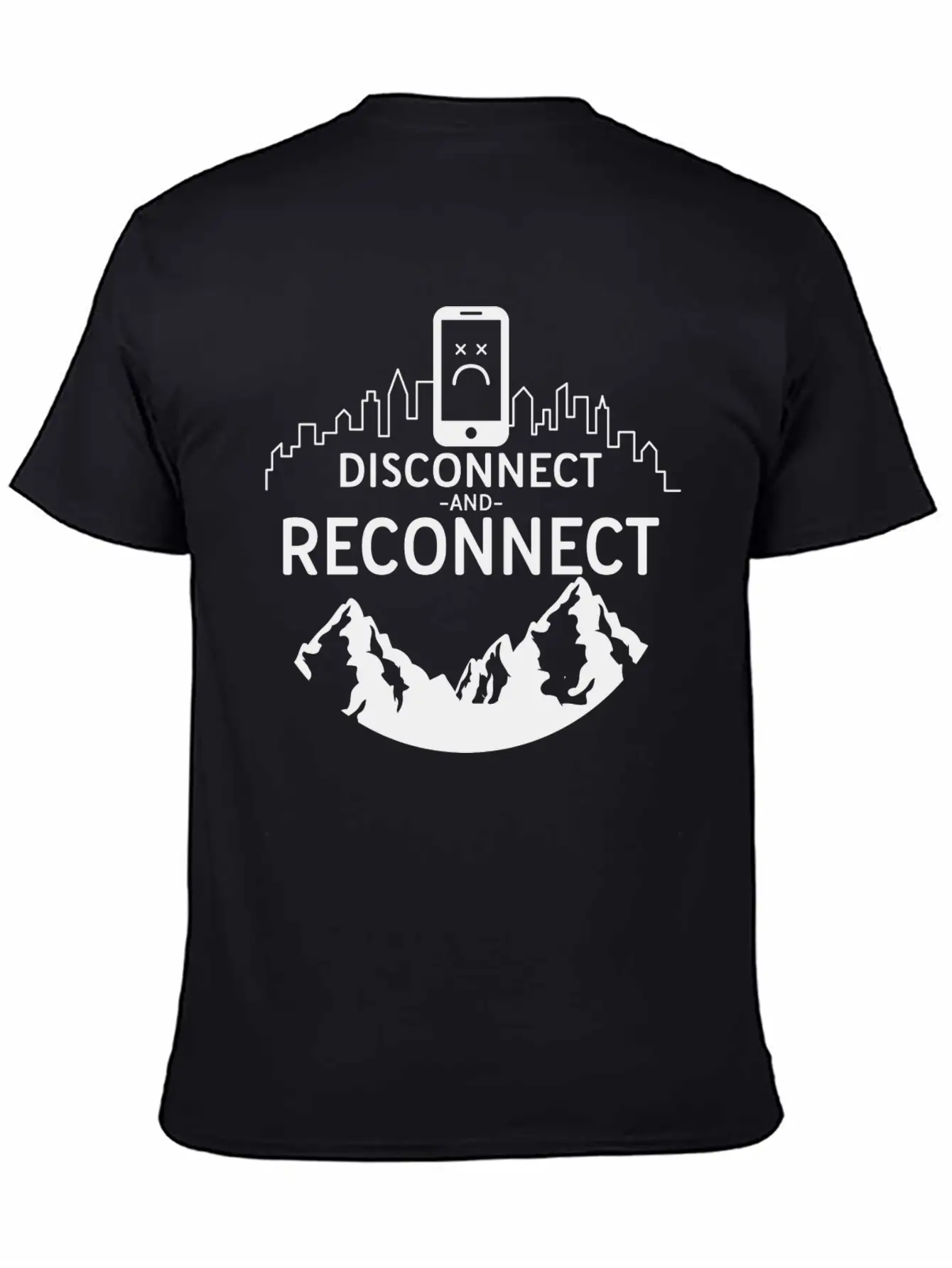 Disconnect And Reconnect Nature Planet Forest Casual Graphic T-Shirt – Simple And Comfortable Daily Wear