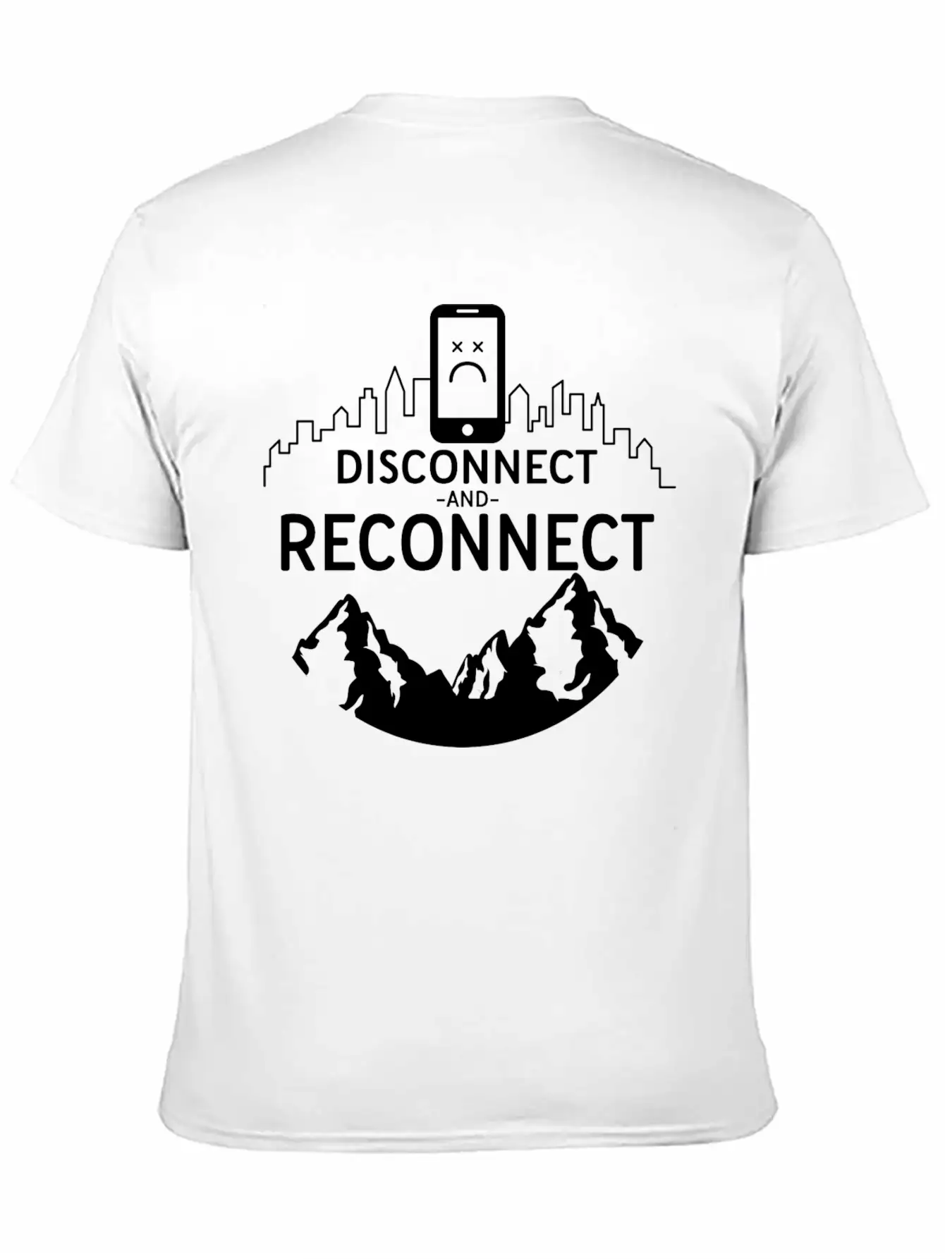 Disconnect And Reconnect Nature Planet Forest Casual Graphic T-Shirt – Simple And Comfortable Daily Wear