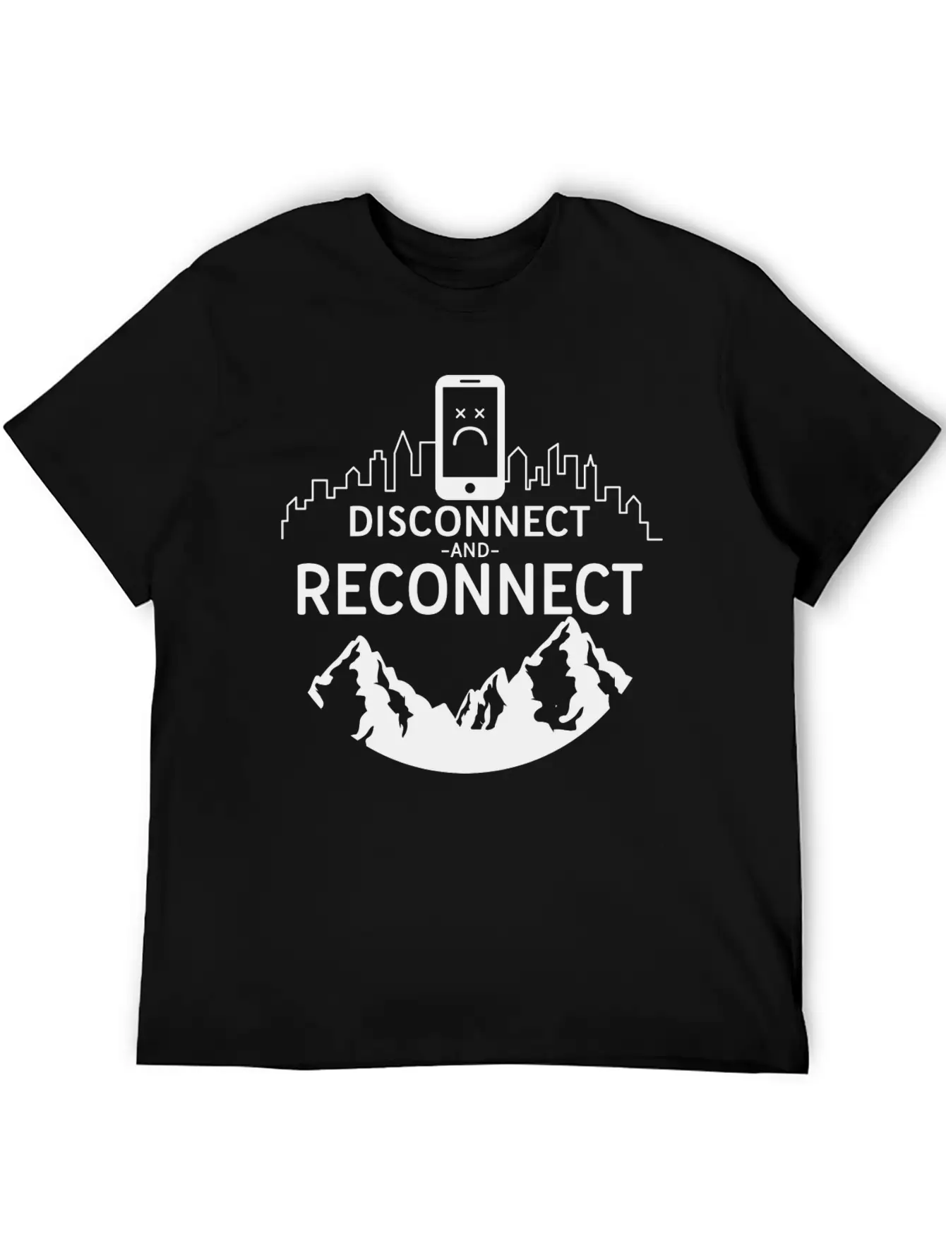 Disconnect And Reconnect Nature Planet Forest Casual Graphic T-Shirt – Simple And Comfortable Daily Wear