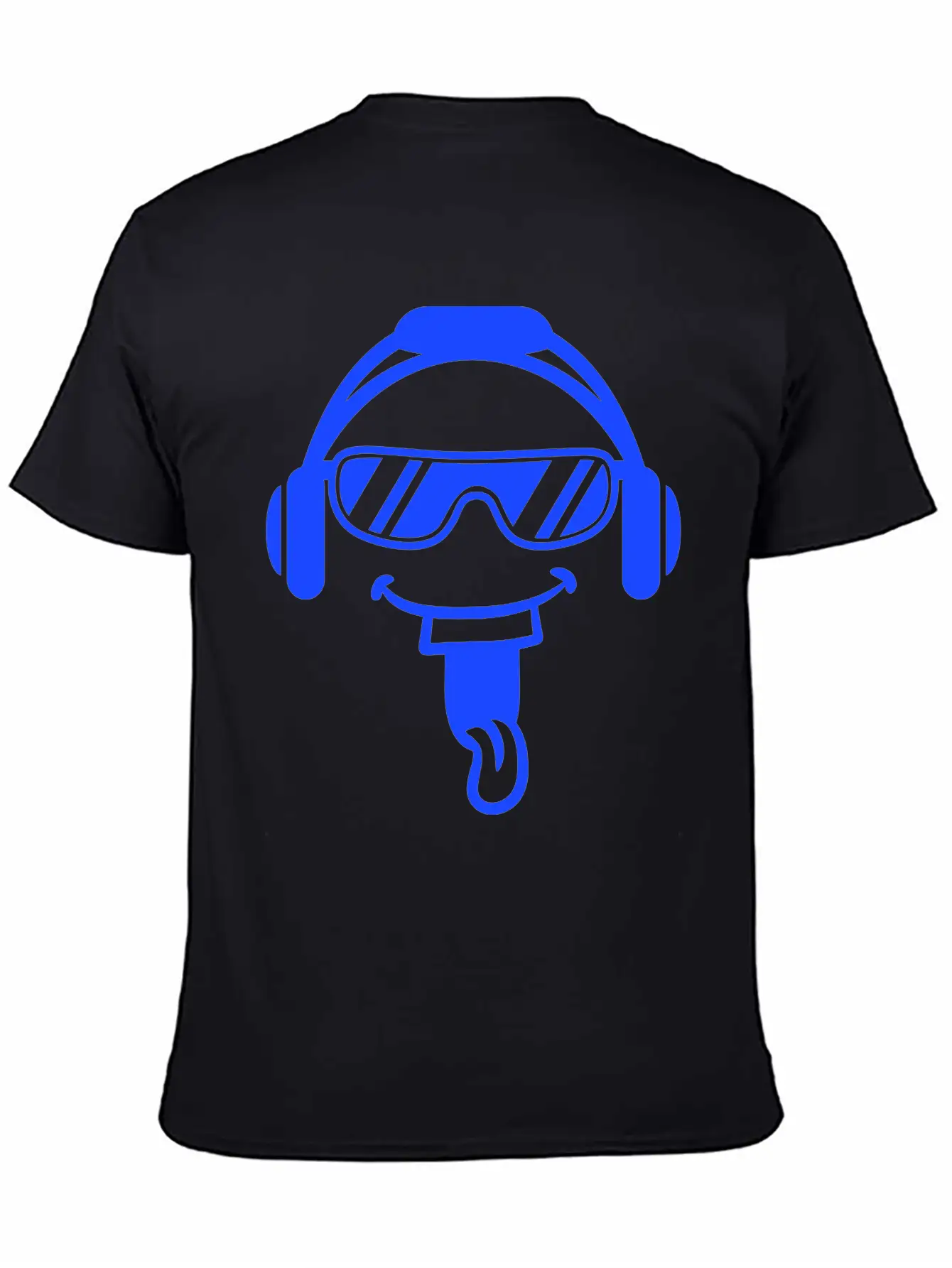 DJ Face Laughing Happy Head Sunglasses Music Party Simple Everyday Graphic Tee – Lightweight Summer Wear